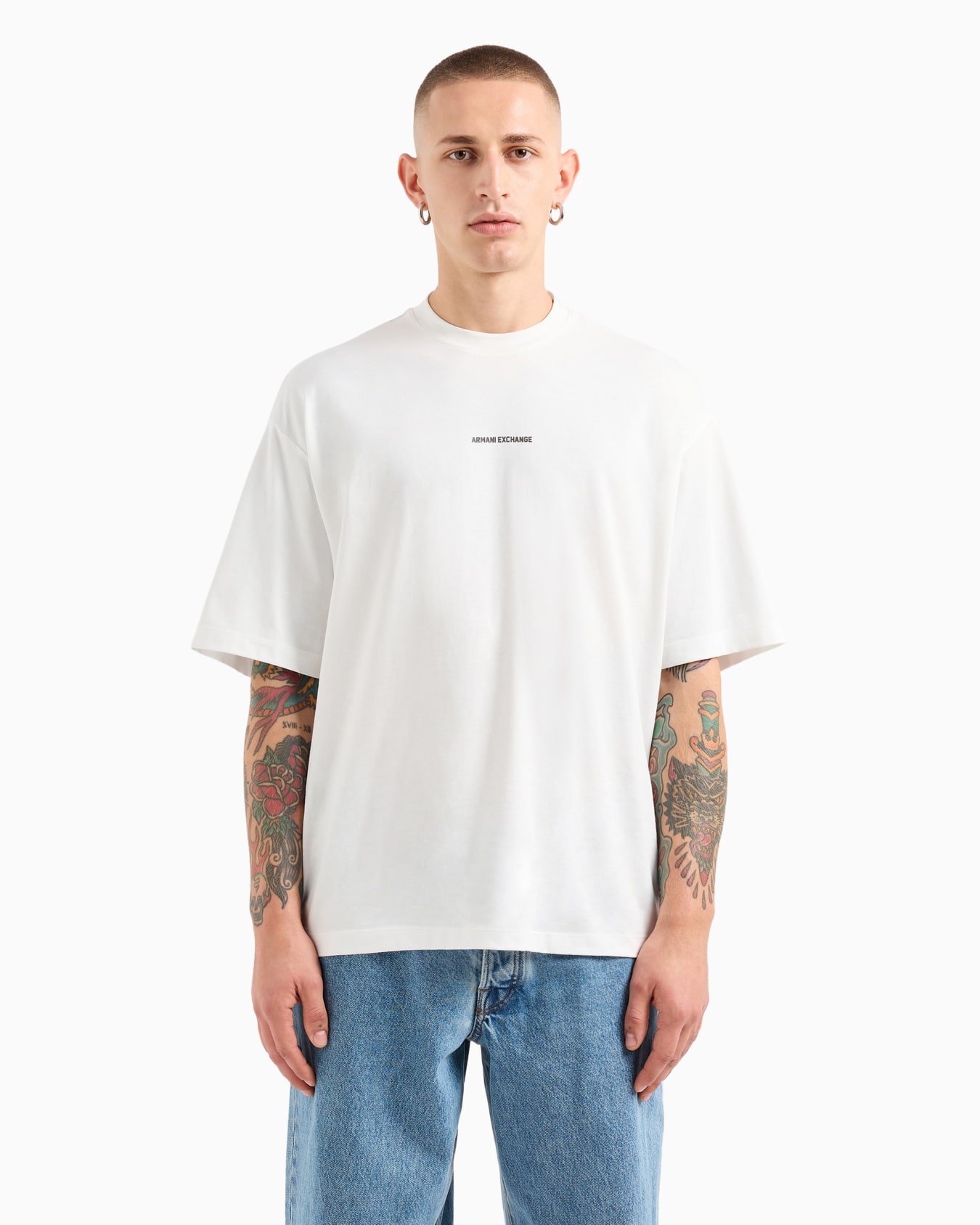 Camiseta de corte relajado con estampado en la espalda en algodón ASV Diapositiva 1