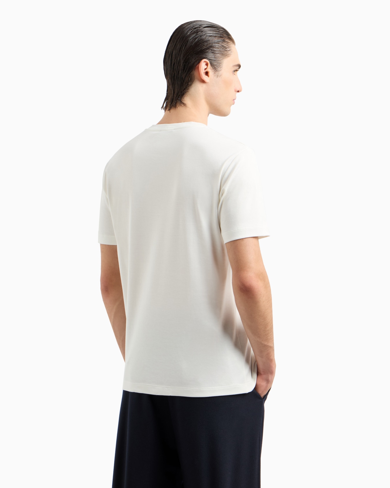 Pure cotton interlock signature logo T-shirt Slide 2