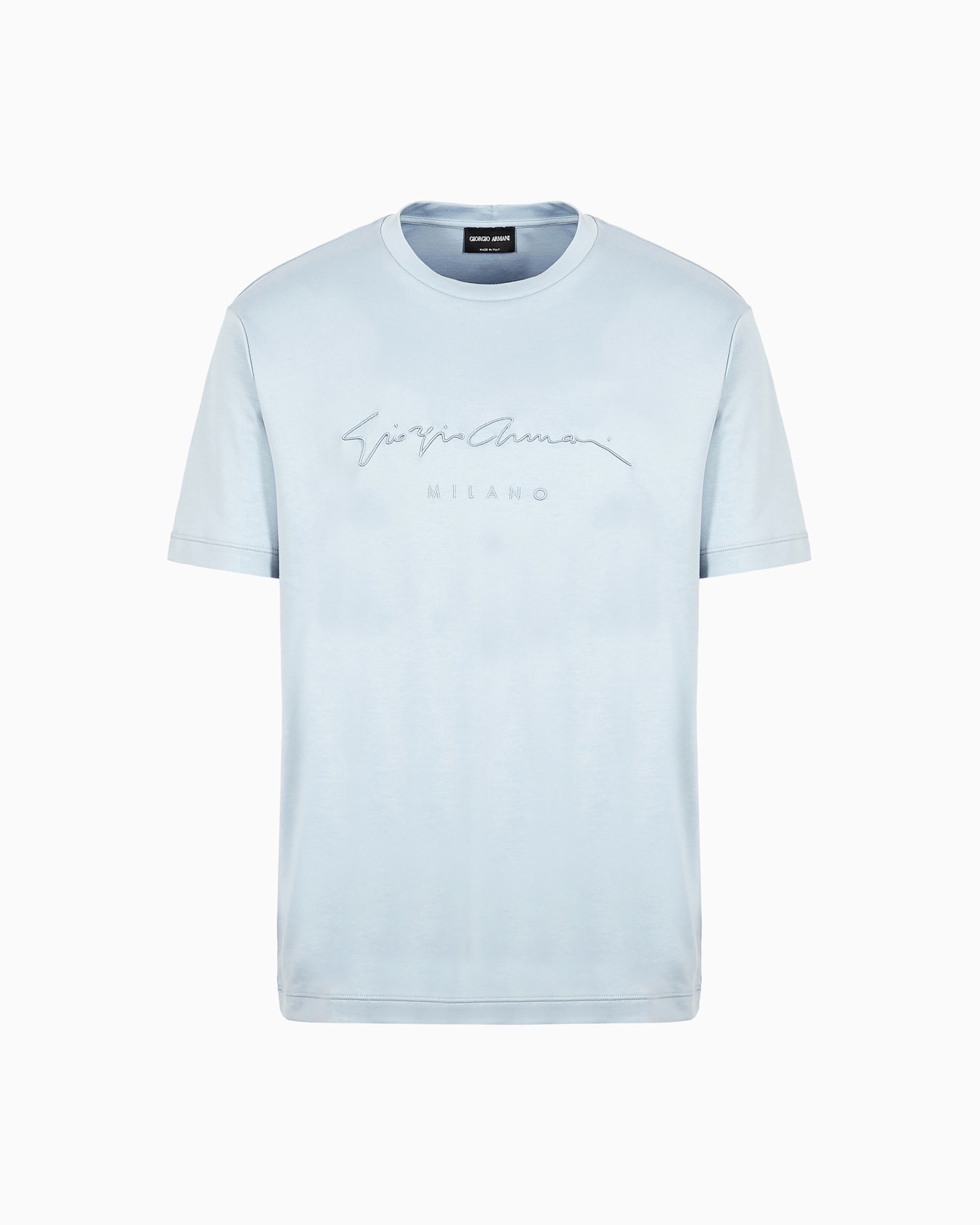 Camiseta en interlock de algodón puro con logotipo de la firma Diapositiva 0