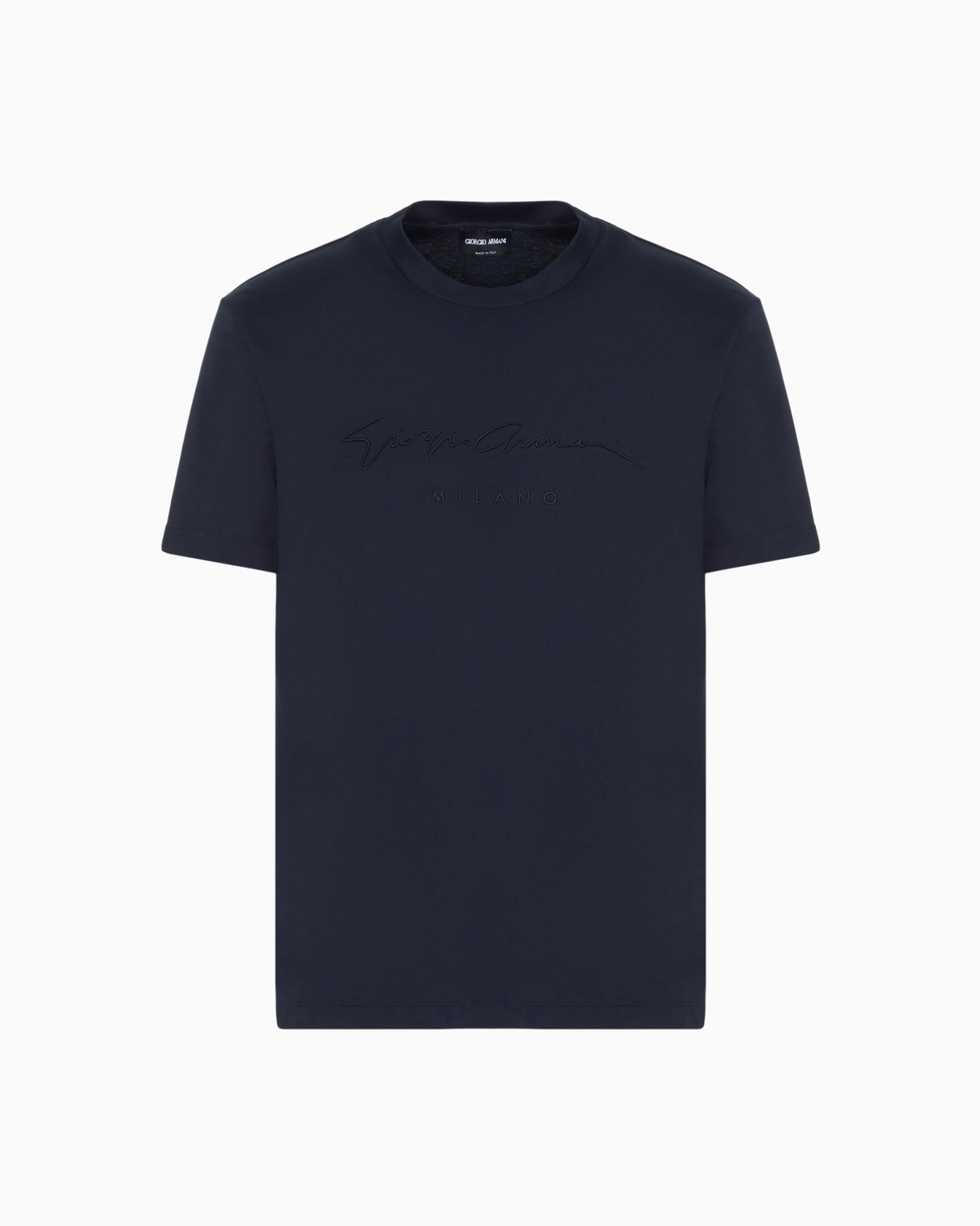 T-shirt en interlock de pur coton avec logo emblématique Diapositive 0