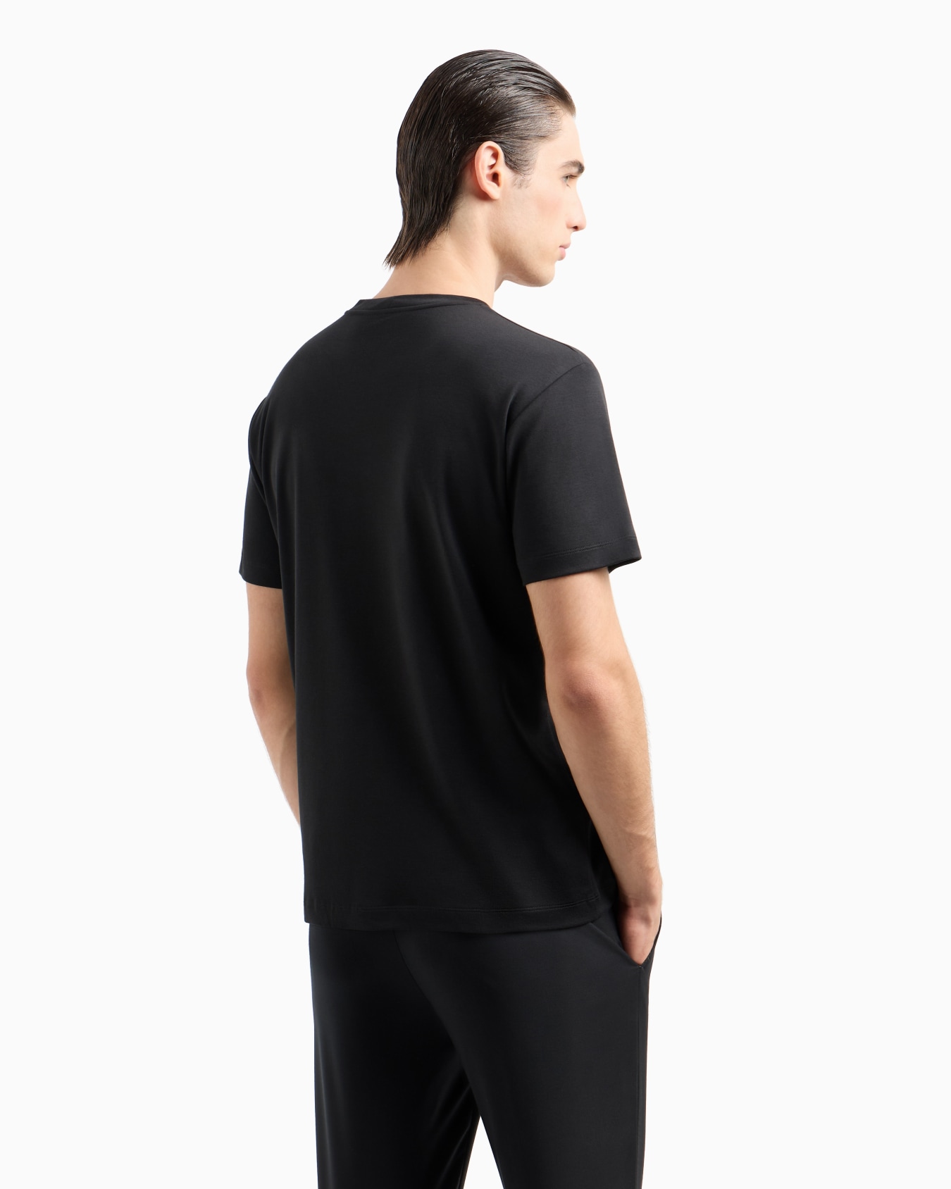 T-shirt en interlock de pur coton avec logo emblématique Diapositive 2