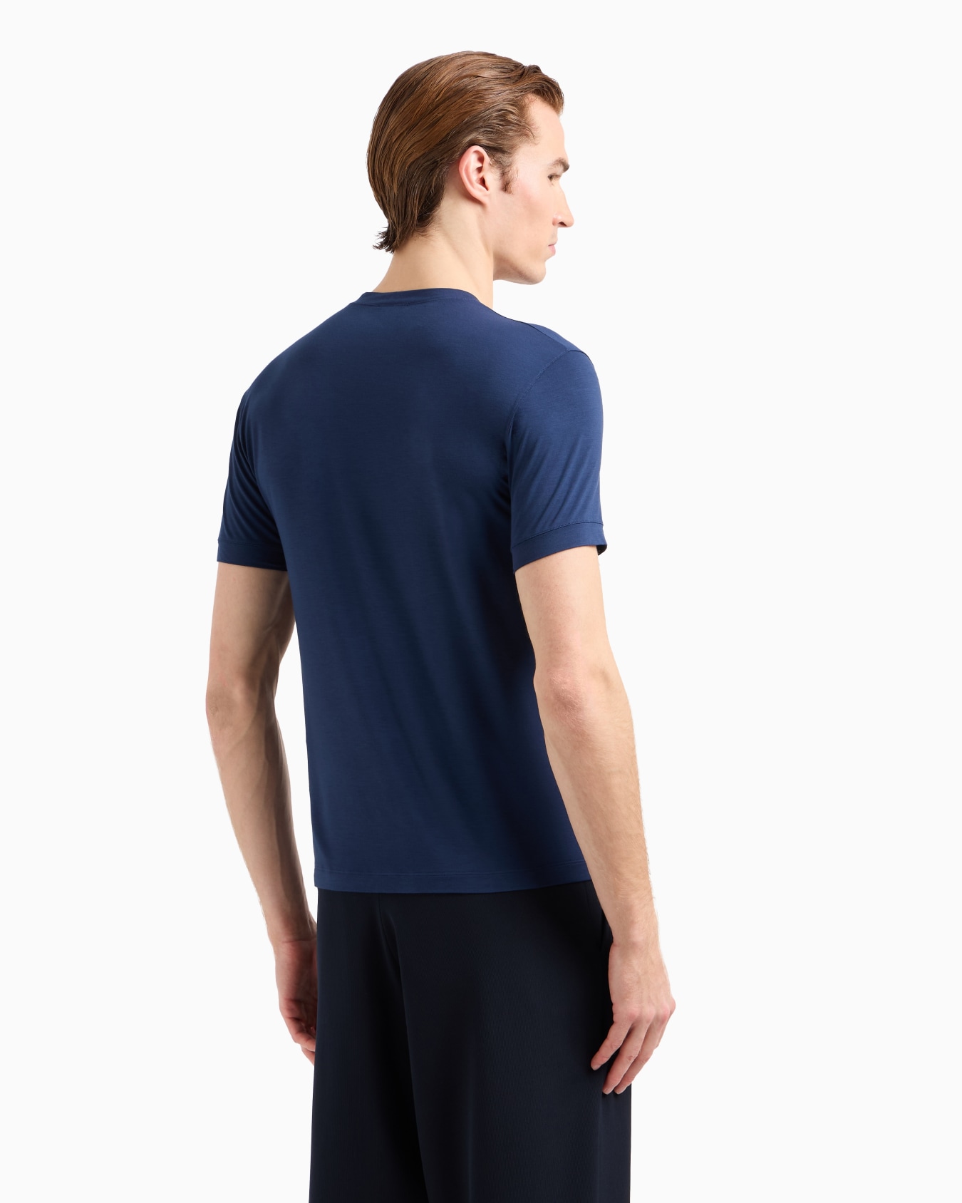 ASV stretch-viscose T-shirt with signature logo Slide 2