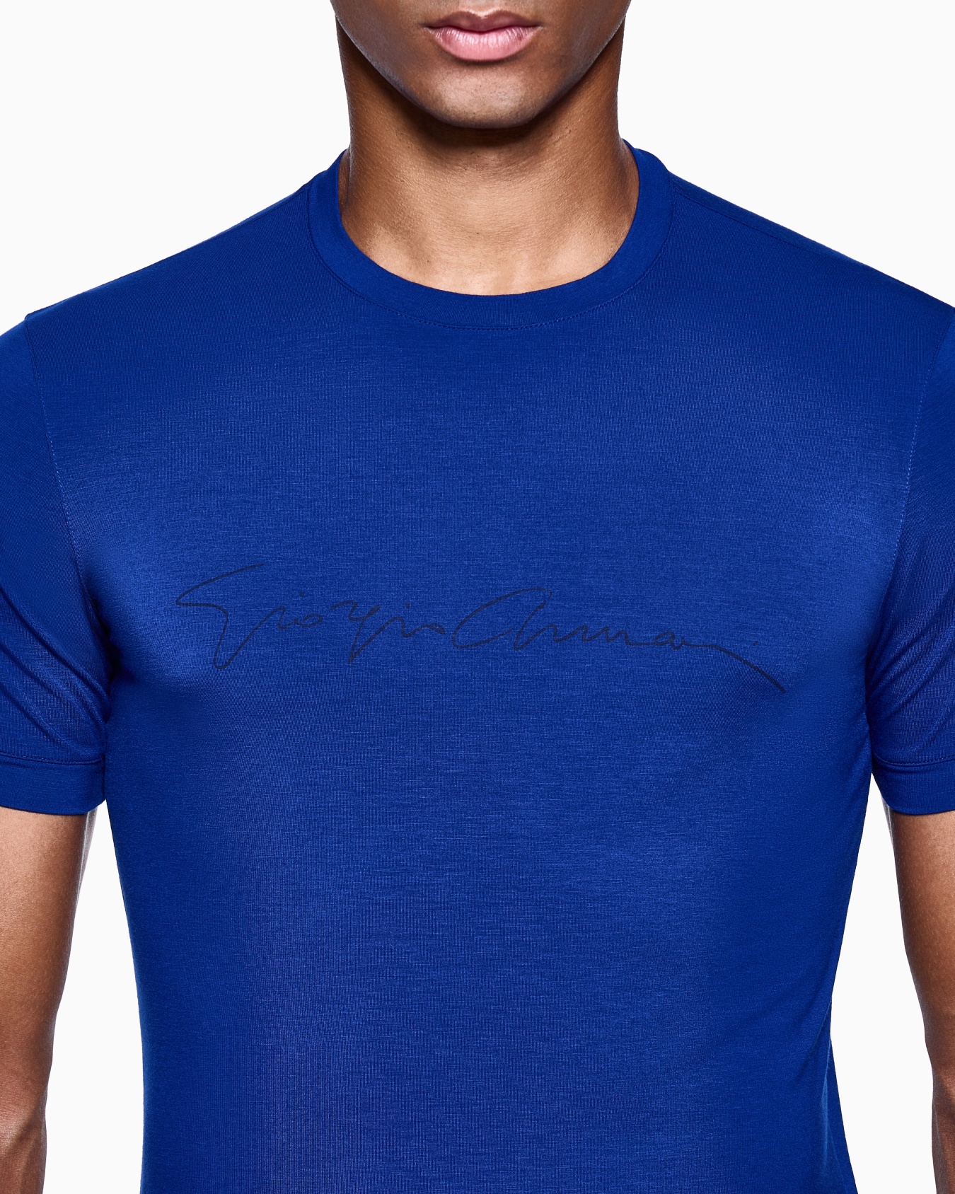 ASV stretch-viscose T-shirt with signature logo Slide 4