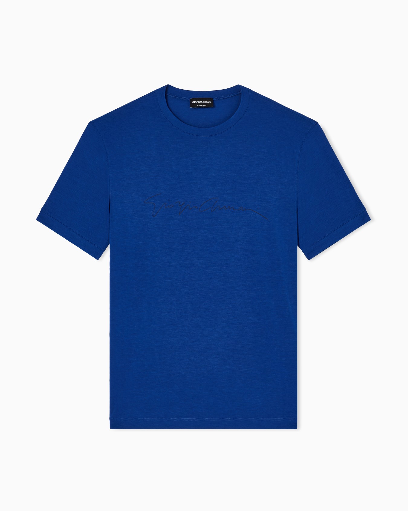 ASV stretch-viscose T-shirt with signature logo Slide 0