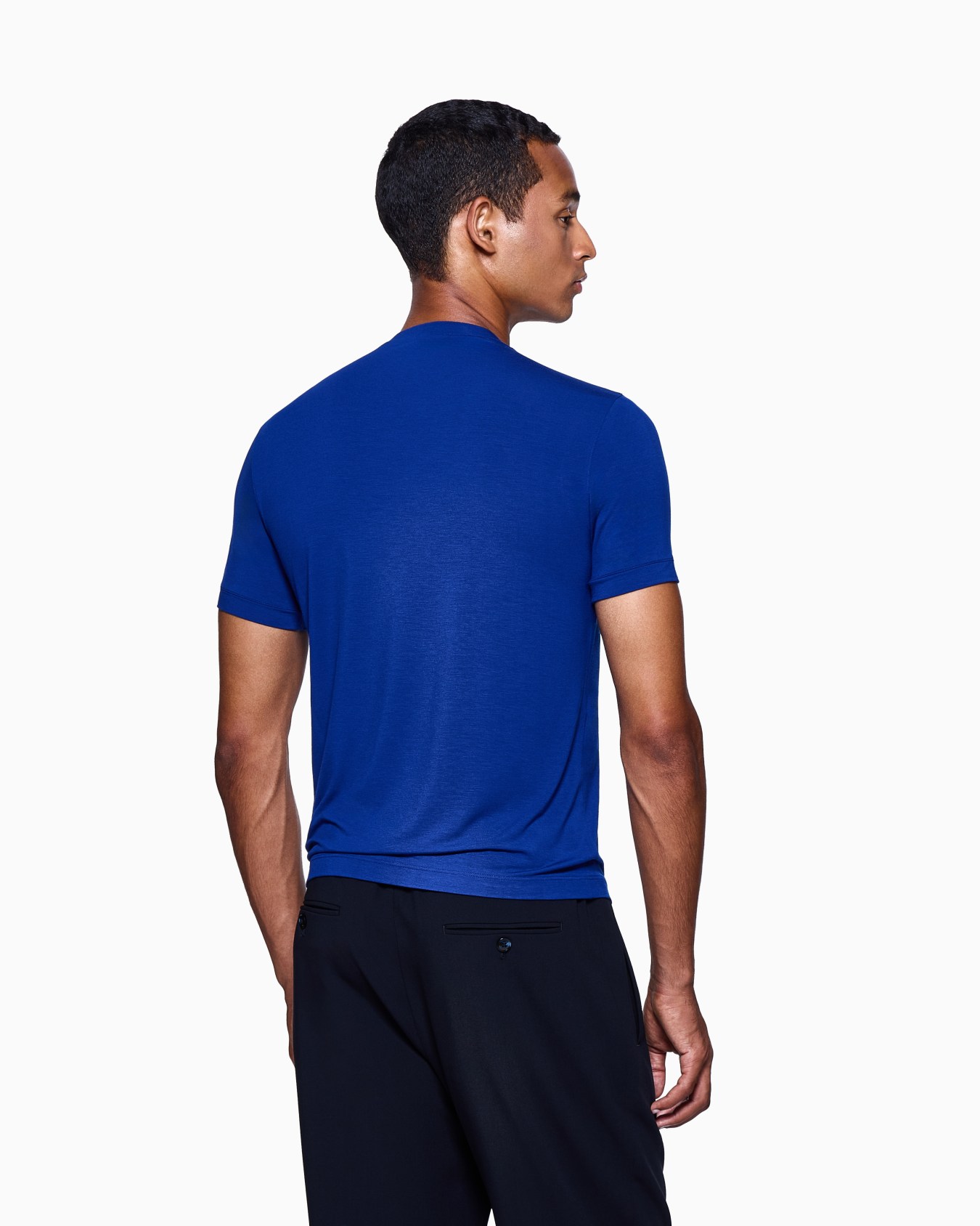 ASV stretch-viscose T-shirt with signature logo Slide 2