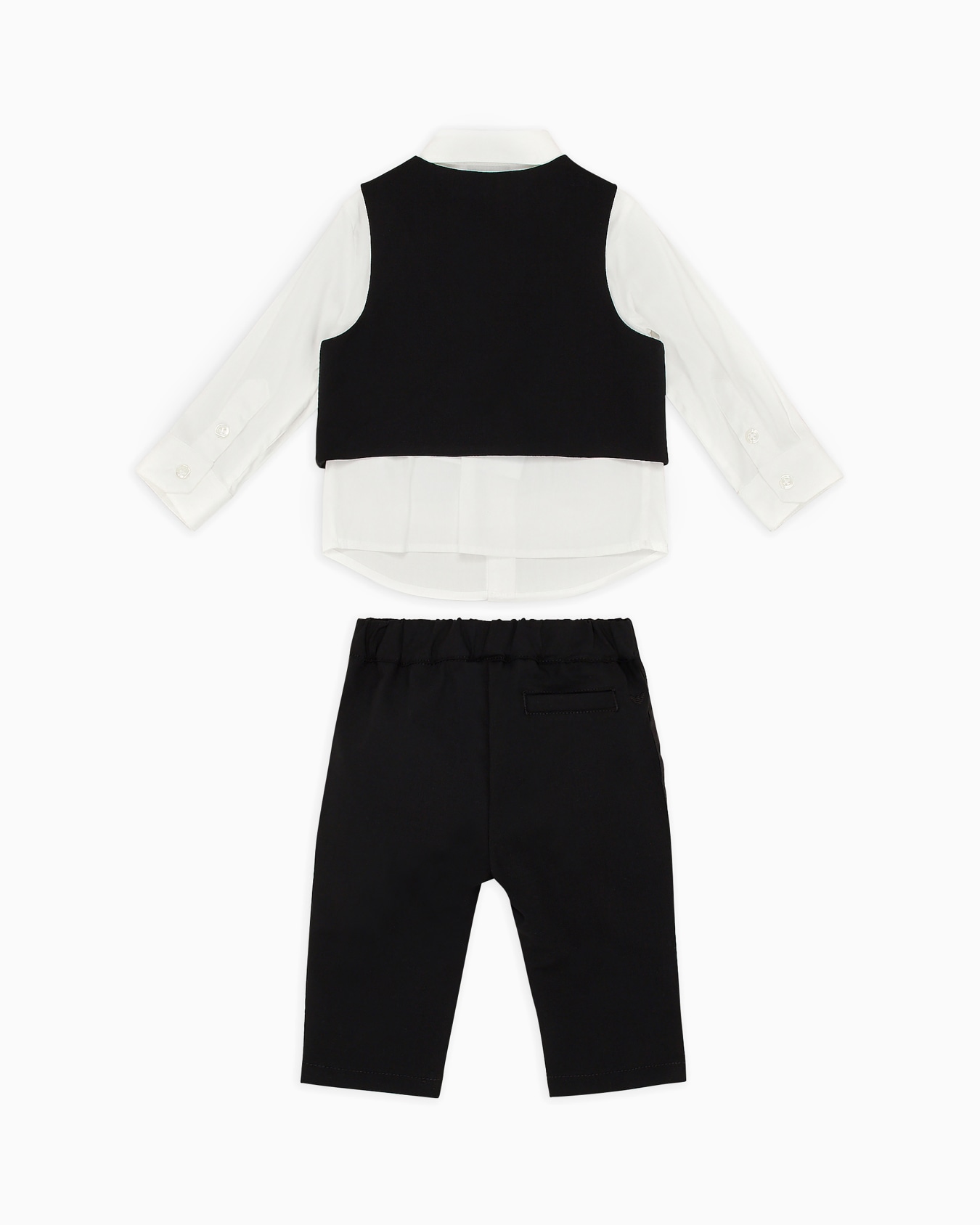Suit with shirt, waistcoat and trousers in light wool Slide 2