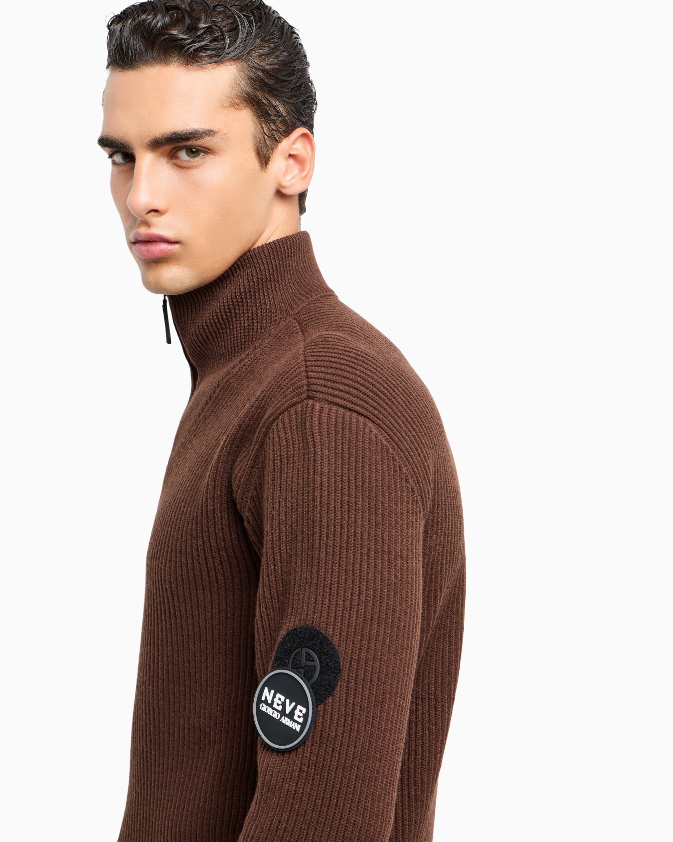 Giorgio Armani Neve Stehkragenpullover aus Wolle und Kaschmir Folie 4