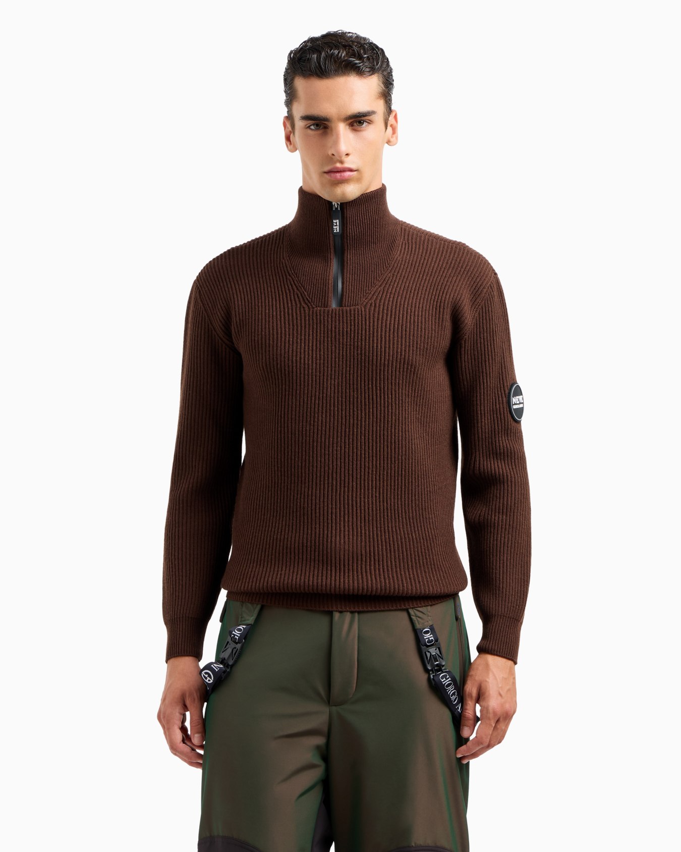 Giorgio Armani Neve Stehkragenpullover aus Wolle und Kaschmir Folie 3