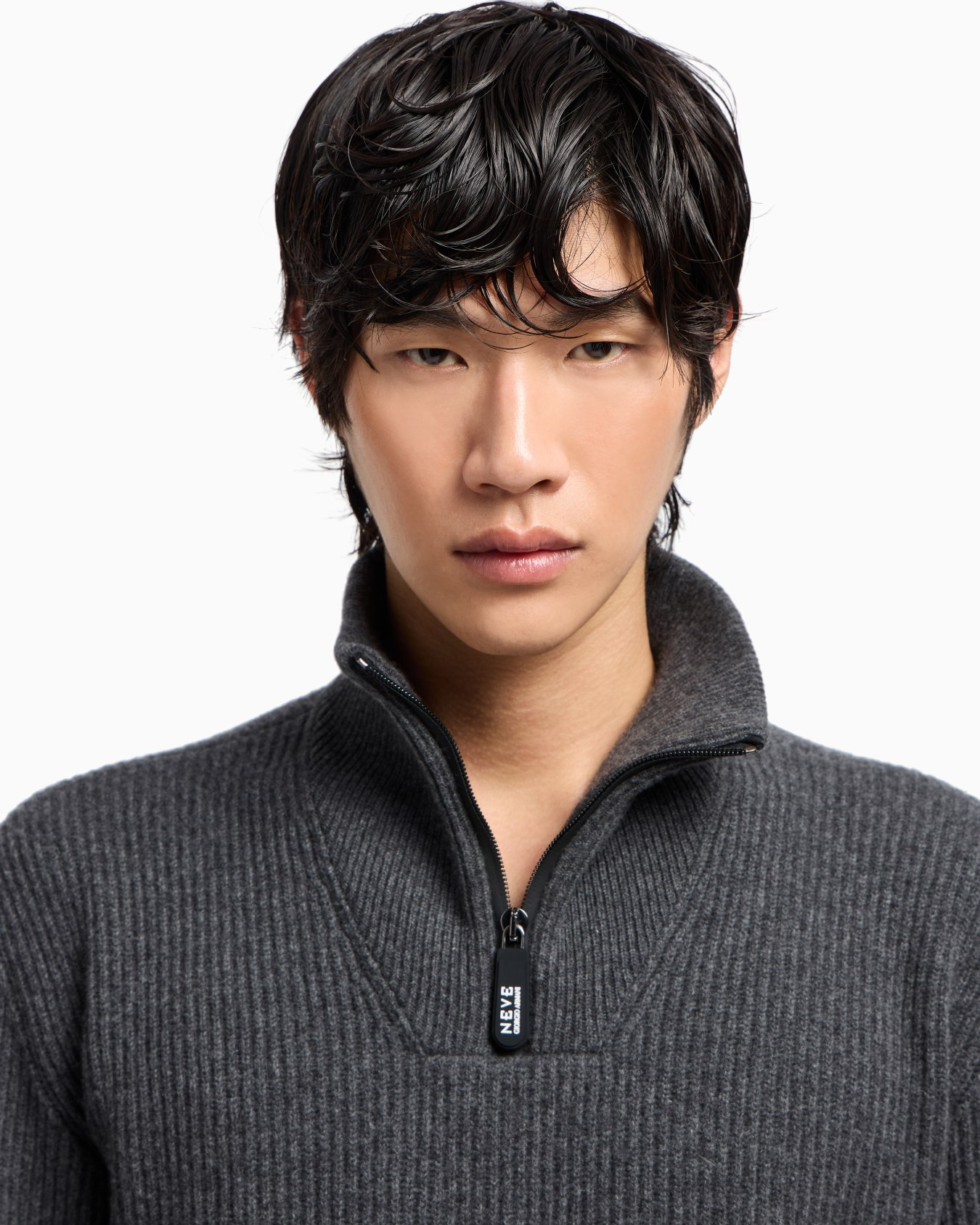 Giorgio Armani Neve Stehkragenpullover aus Wolle und Kaschmir Folie 5