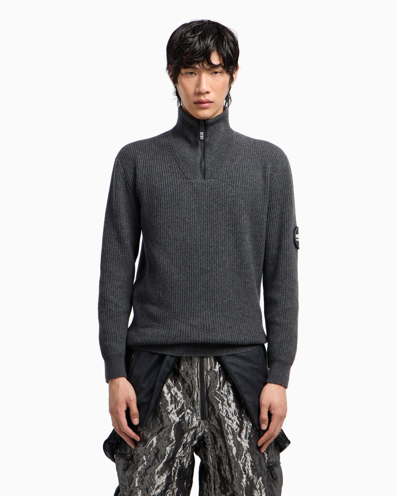 Giorgio Armani Neve Stehkragenpullover aus Wolle und Kaschmir Folie 4