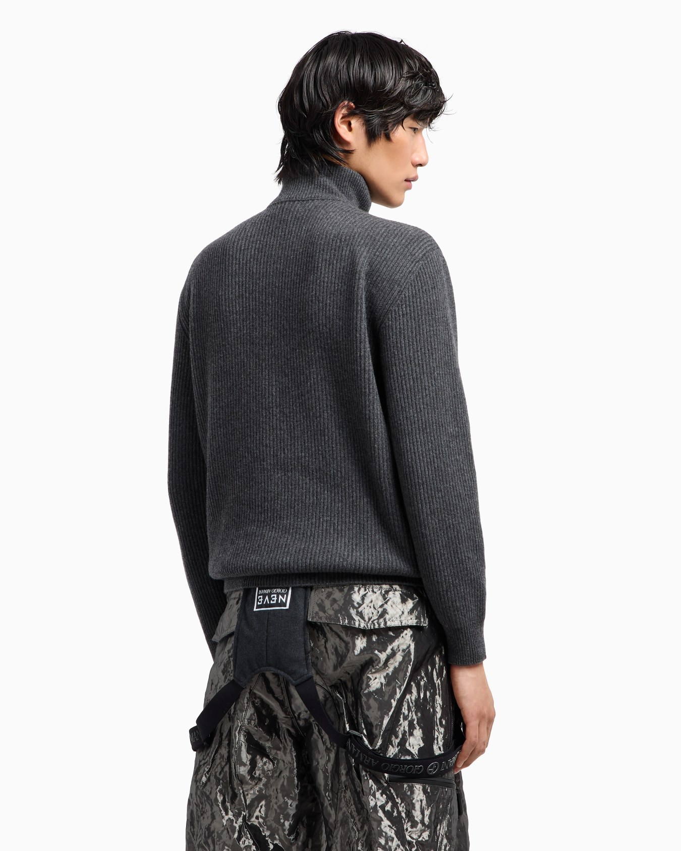 Giorgio Armani Neve Stehkragenpullover aus Wolle und Kaschmir Folie 3