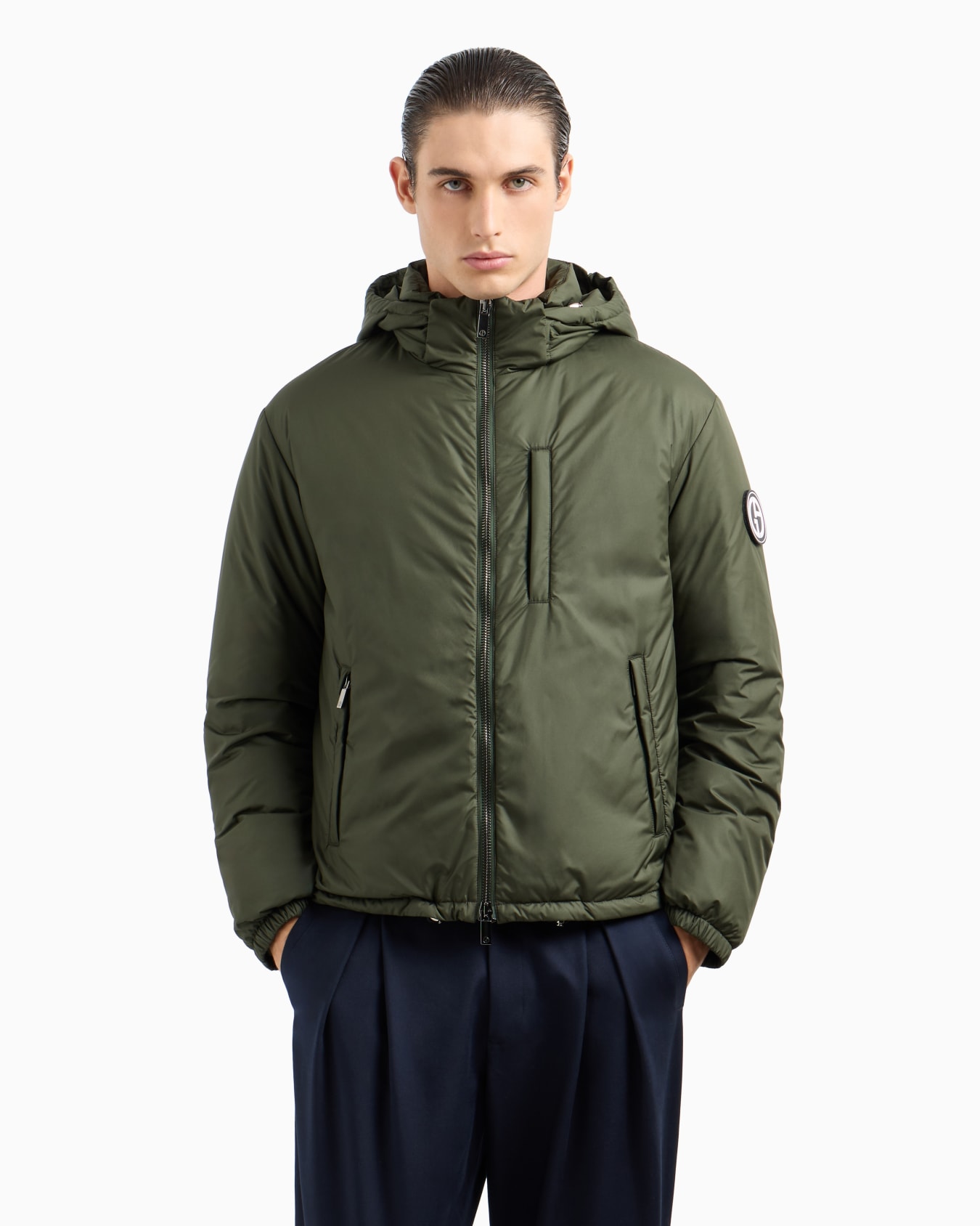 Hooded blouson with goose-down padding ASV Slide 3