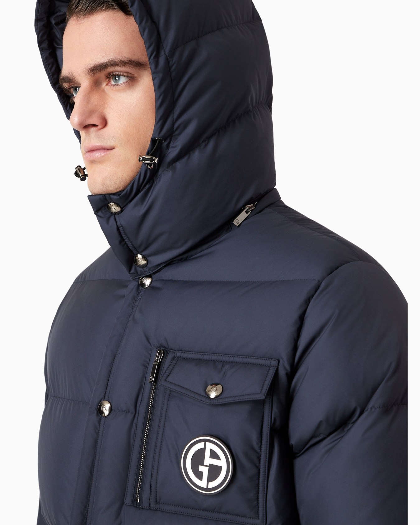 Hooded bomber jacket with goose-down padding ASV Slide 5
