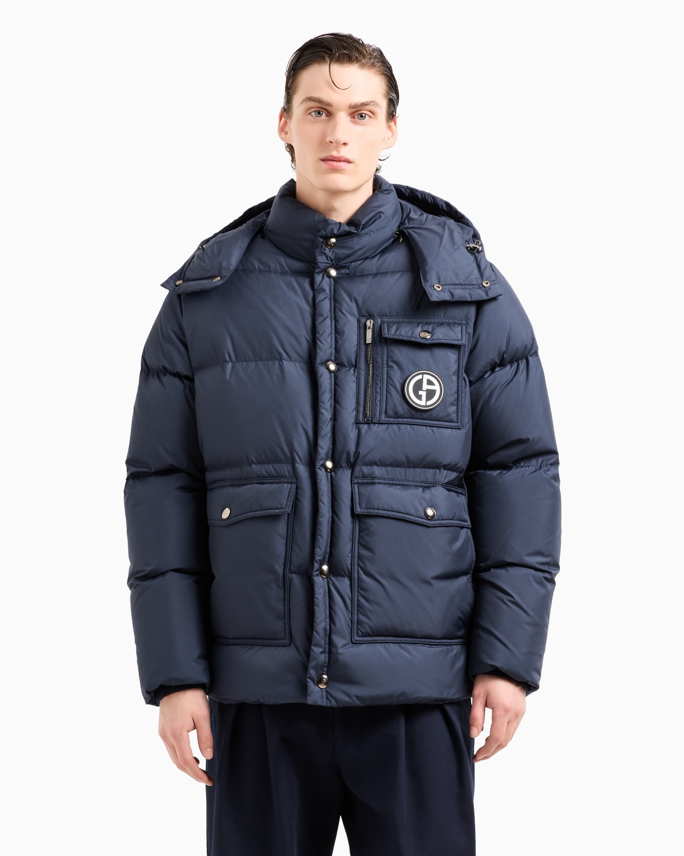 Hooded bomber jacket with goose-down padding ASV Slide 3