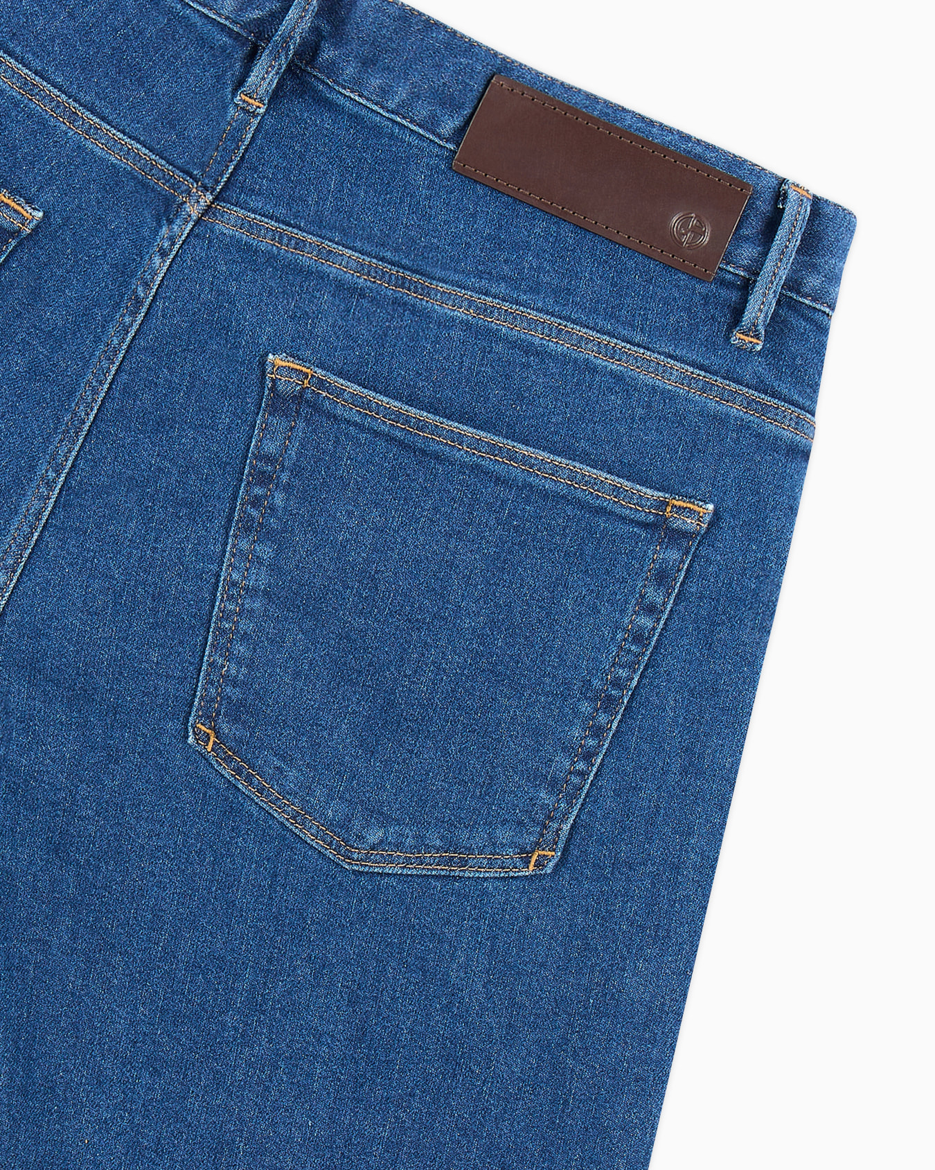 Five-pocket, regular fit, stretch cotton-denim trousers Slide 5