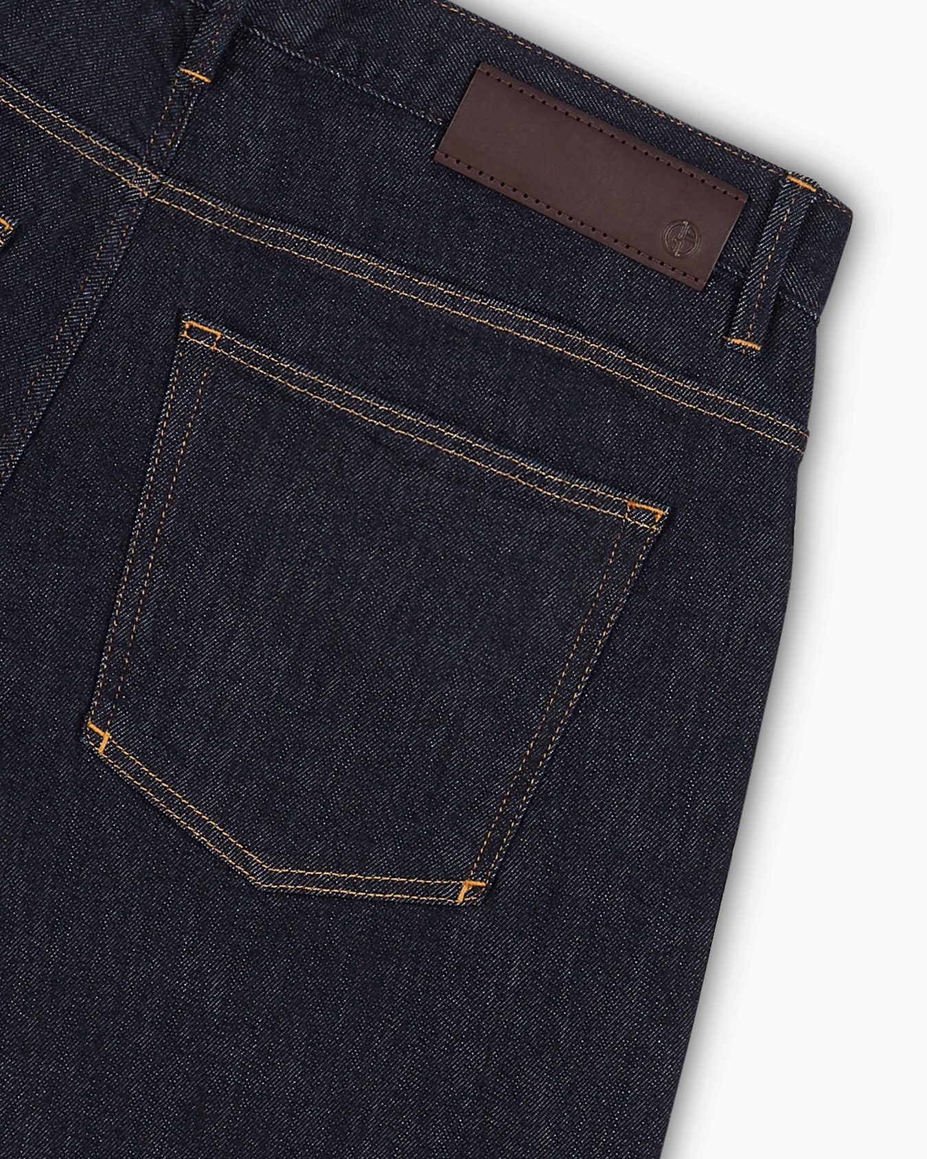 Five-pocket, regular fit, stretch cotton-denim trousers Slide 1