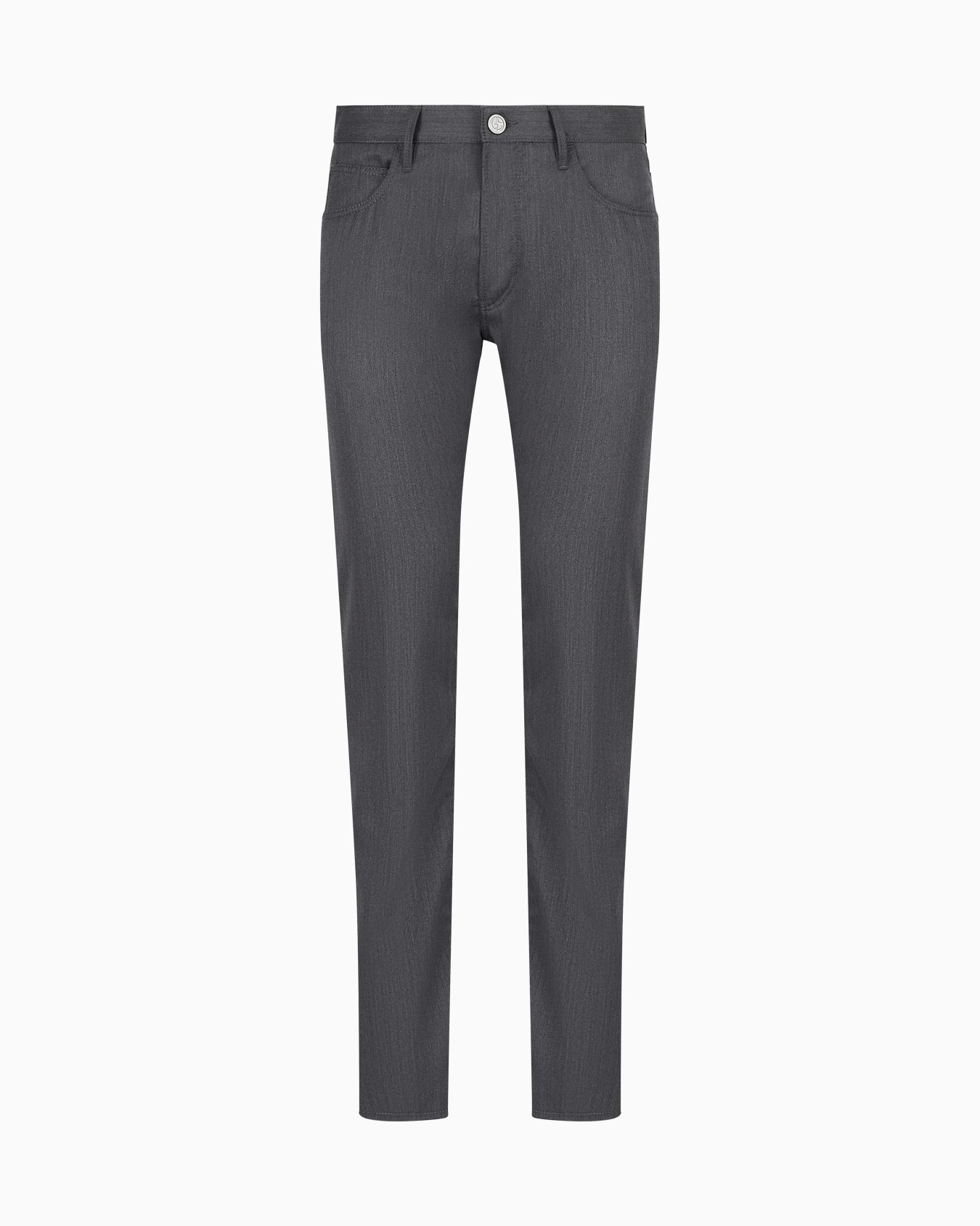 Pantalon 5 poches à coupe classique en laine vierge Diapositive 0