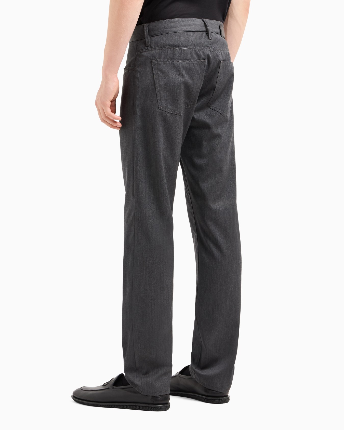 Pantalon 5 poches à coupe classique en laine vierge Diapositive 2