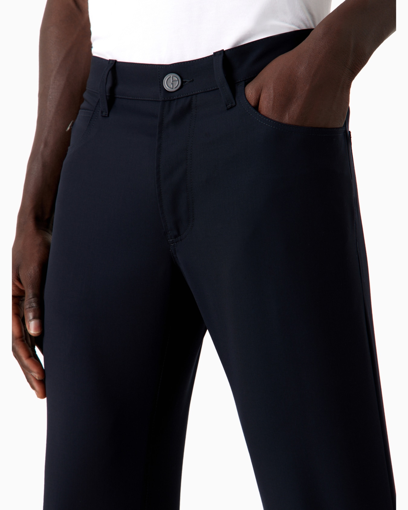 Five-pocket, regular-fit, virgin-wool trousers Slide 4