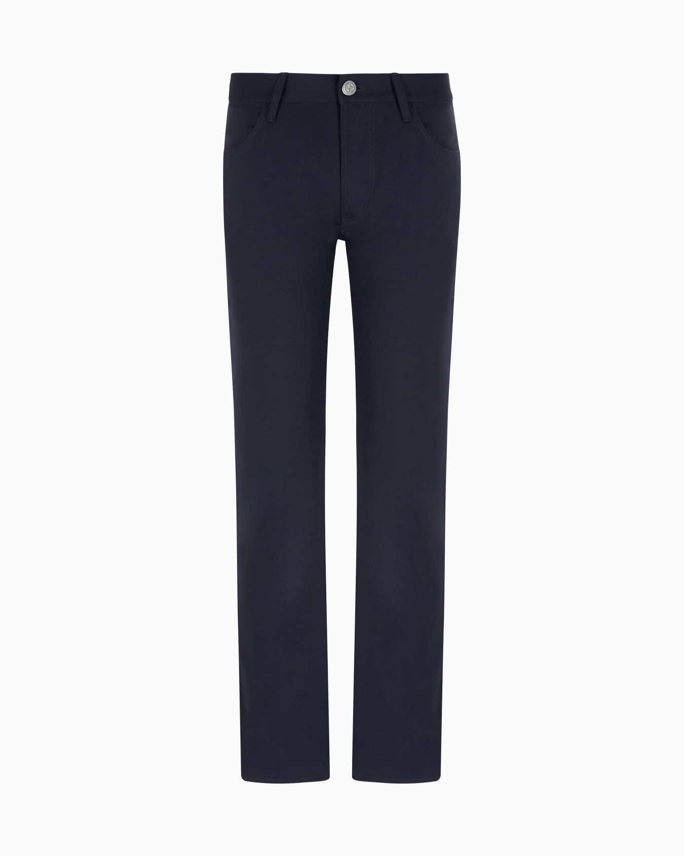 Pantalon 5 poches à coupe classique en laine vierge Diapositive 0
