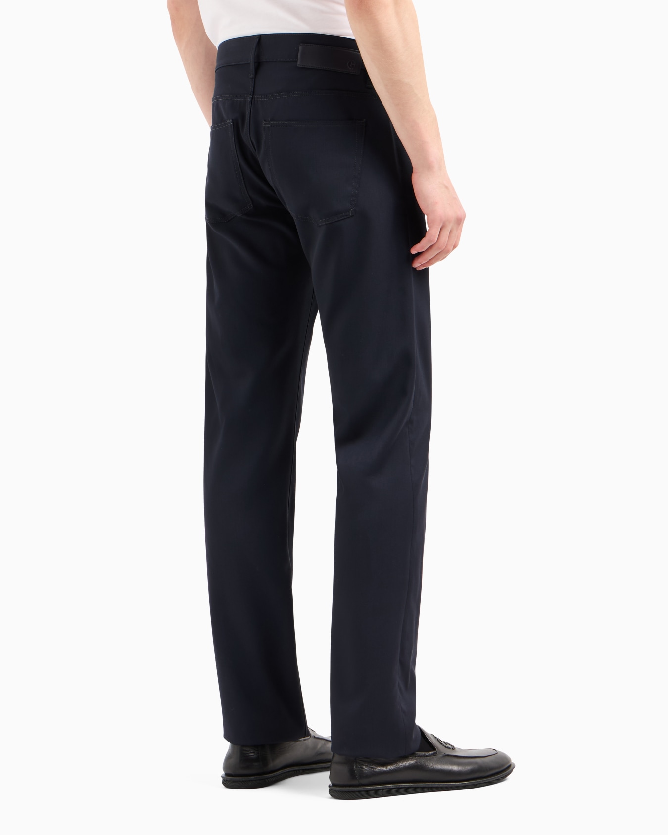 Pantalon 5 poches à coupe classique en laine vierge Diapositive 2
