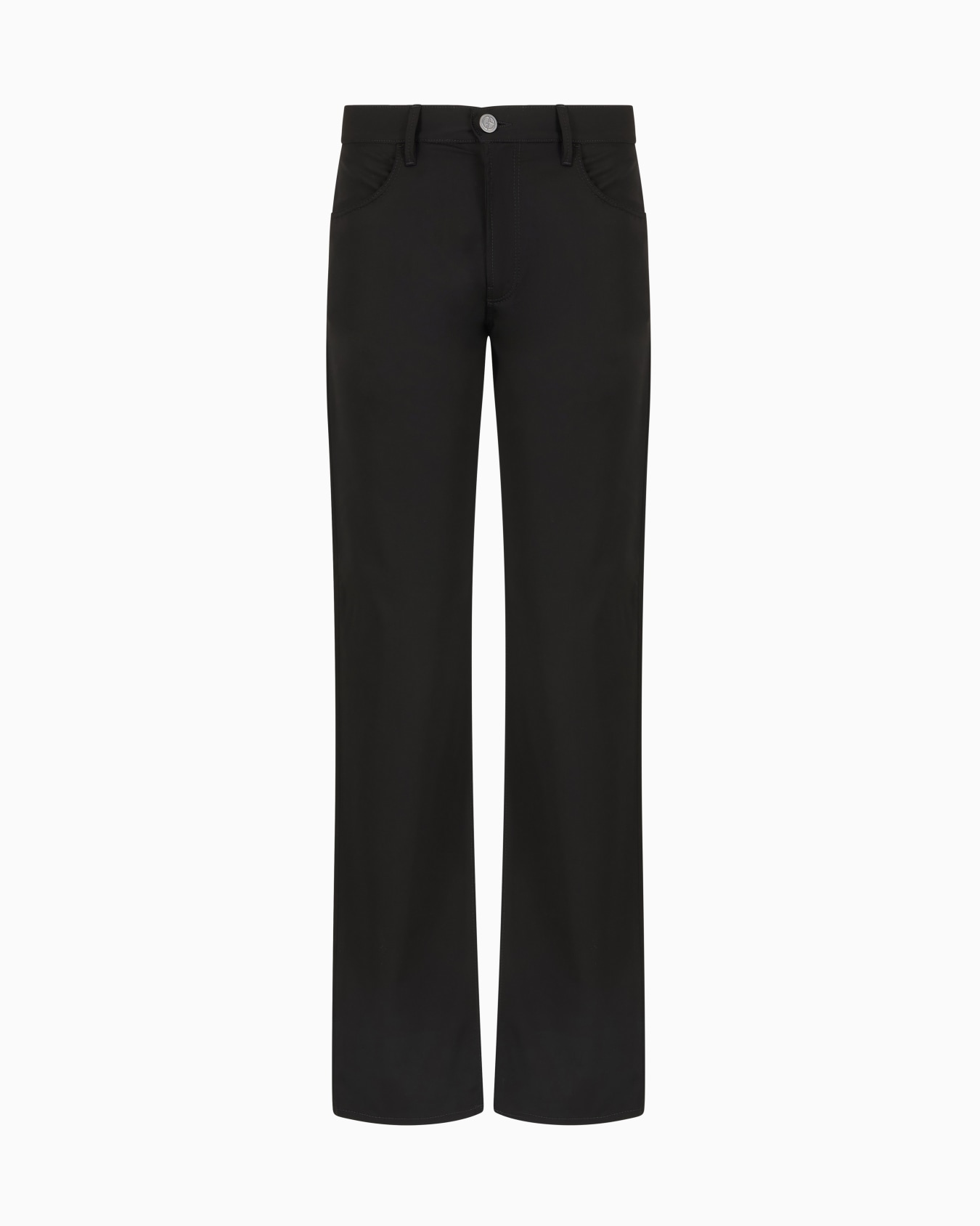 Pantalon 5 poches à coupe classique en laine vierge Diapositive 0