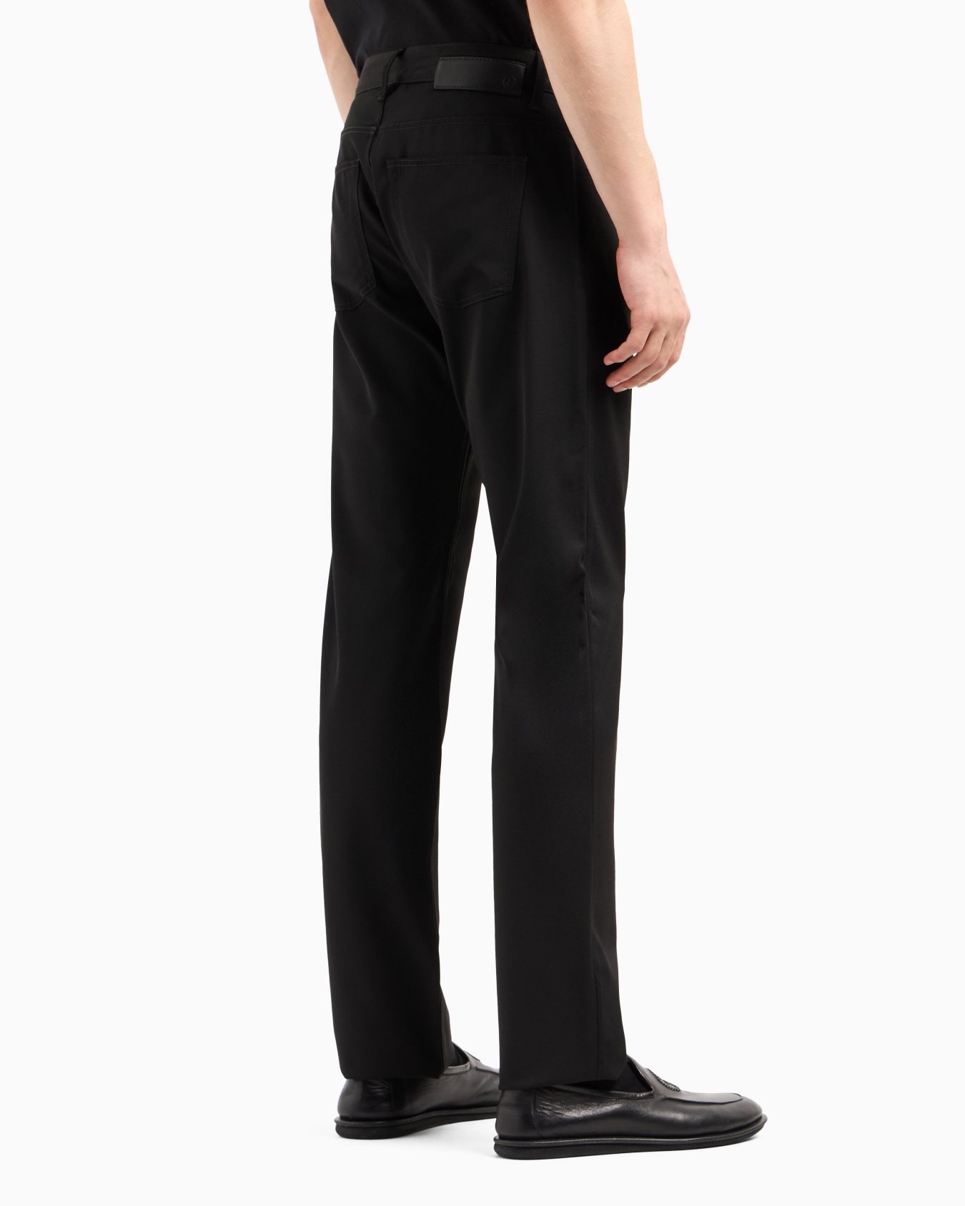 Pantalon 5 poches à coupe classique en laine vierge Diapositive 2