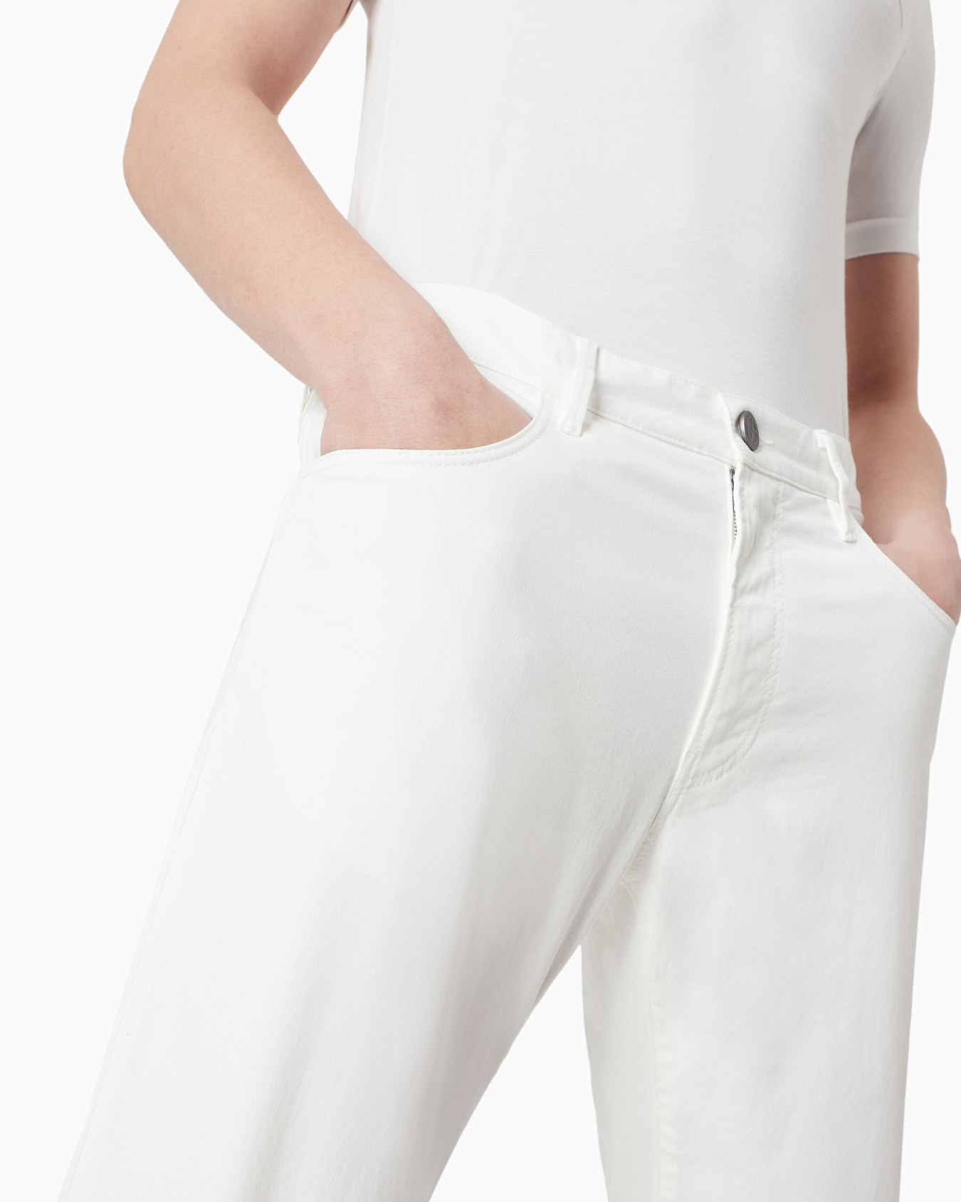 Pantalon 5 poches coupe classique en coton stretch Diapositive 4