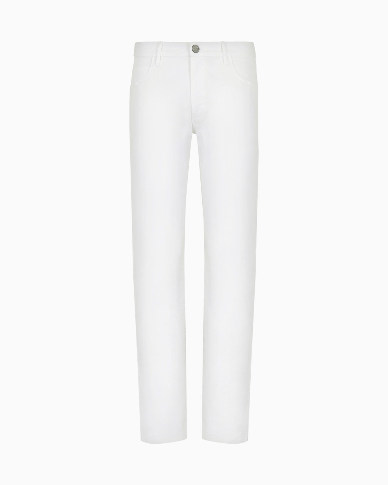 Pantalon 5 poches coupe classique en coton stretch Diapositive 0