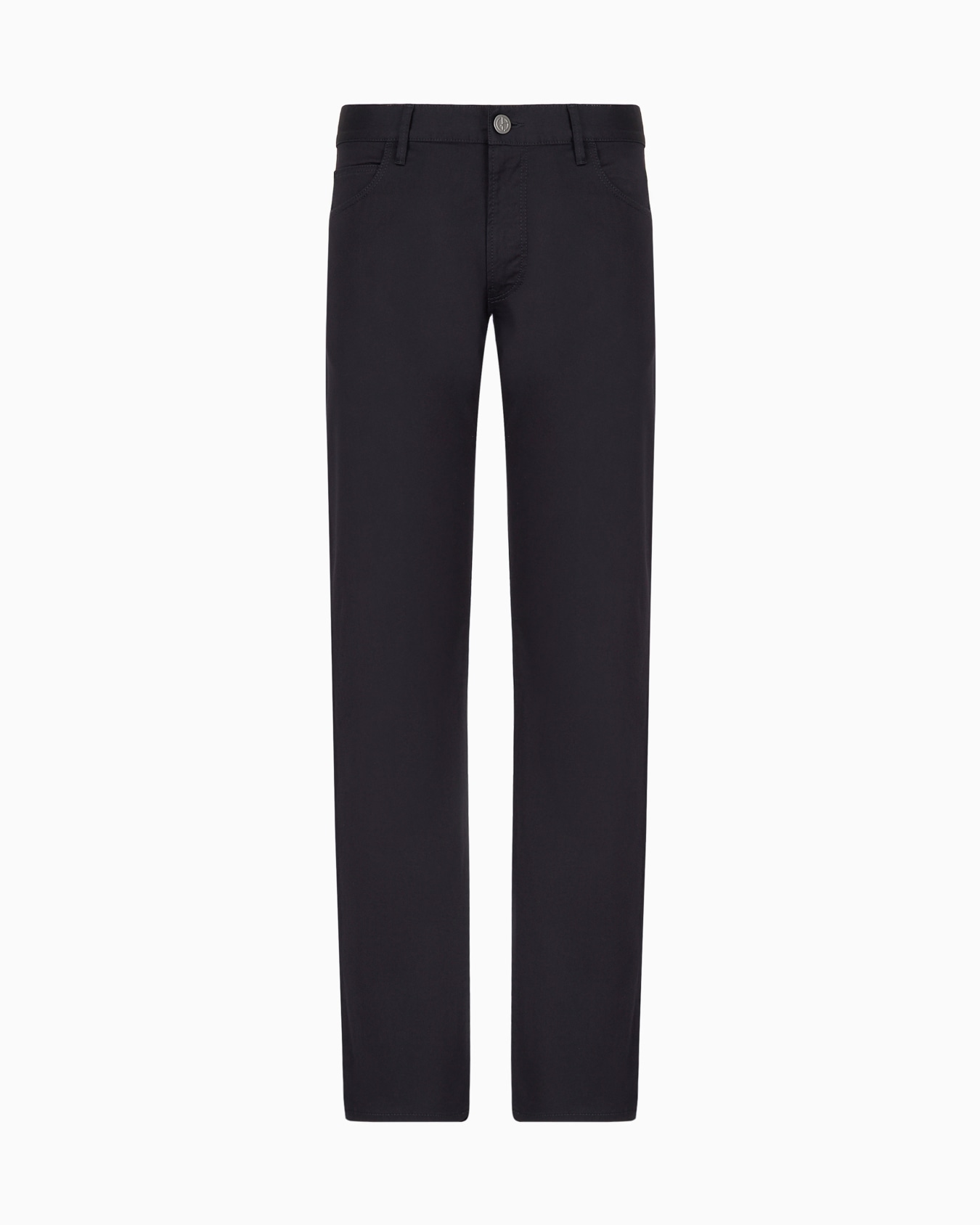 Pantalon 5 poches coupe classique en coton stretch Diapositive 0