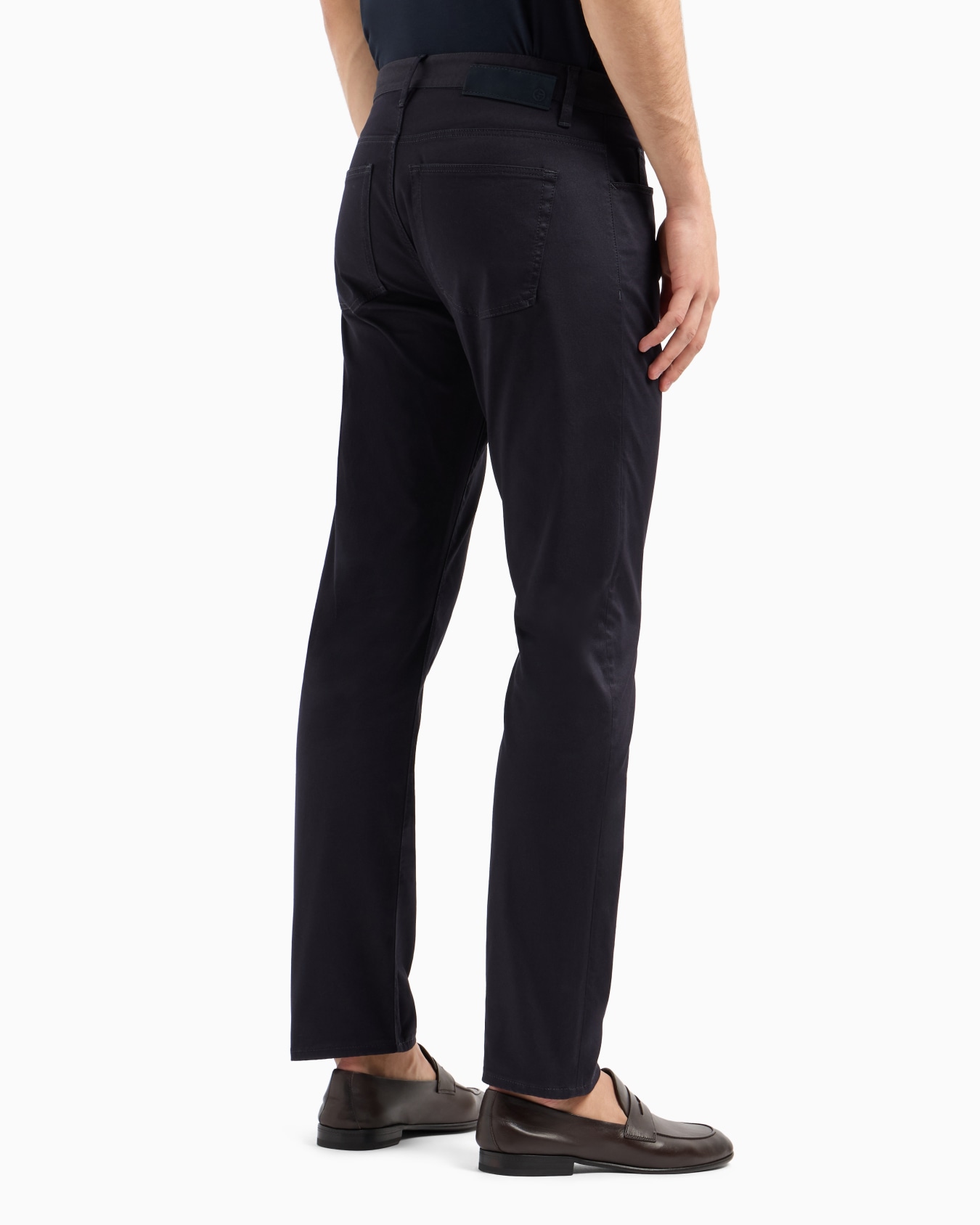 Regular-fit, five-pocket trousers in stretch cotton Slide 2