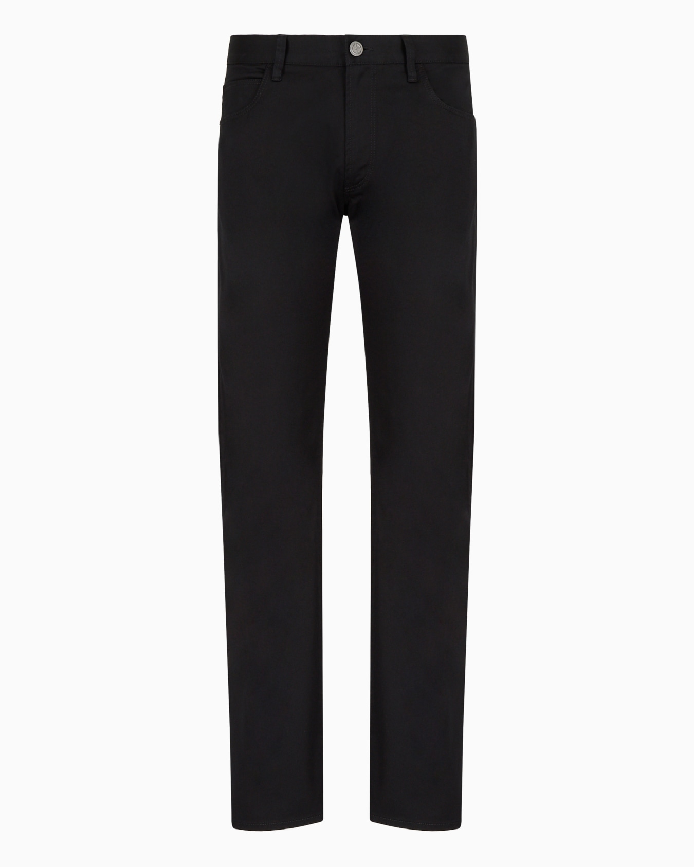 Regular-fit, five-pocket trousers in stretch cotton Slide 0