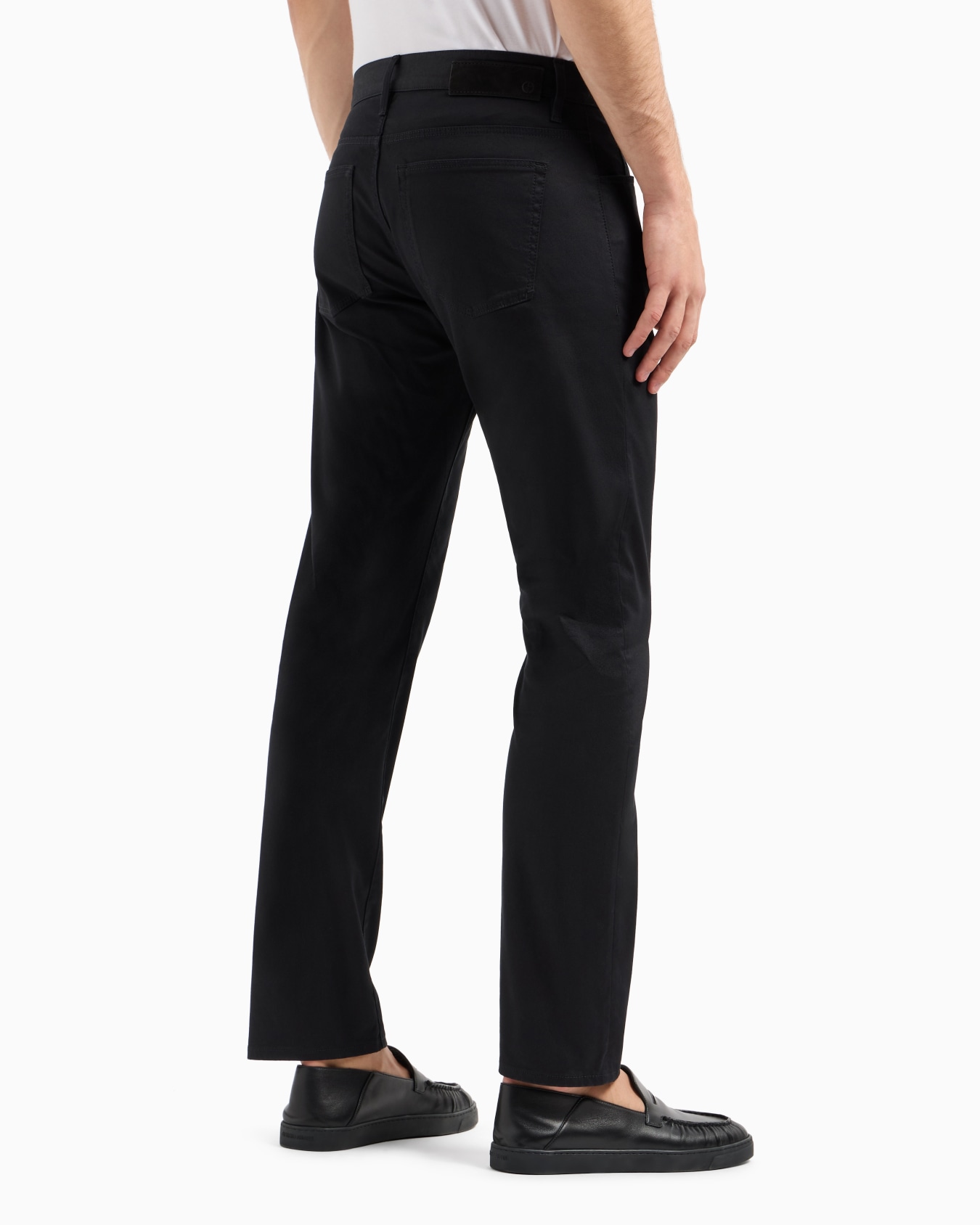 Regular-fit, five-pocket trousers in stretch cotton Slide 2