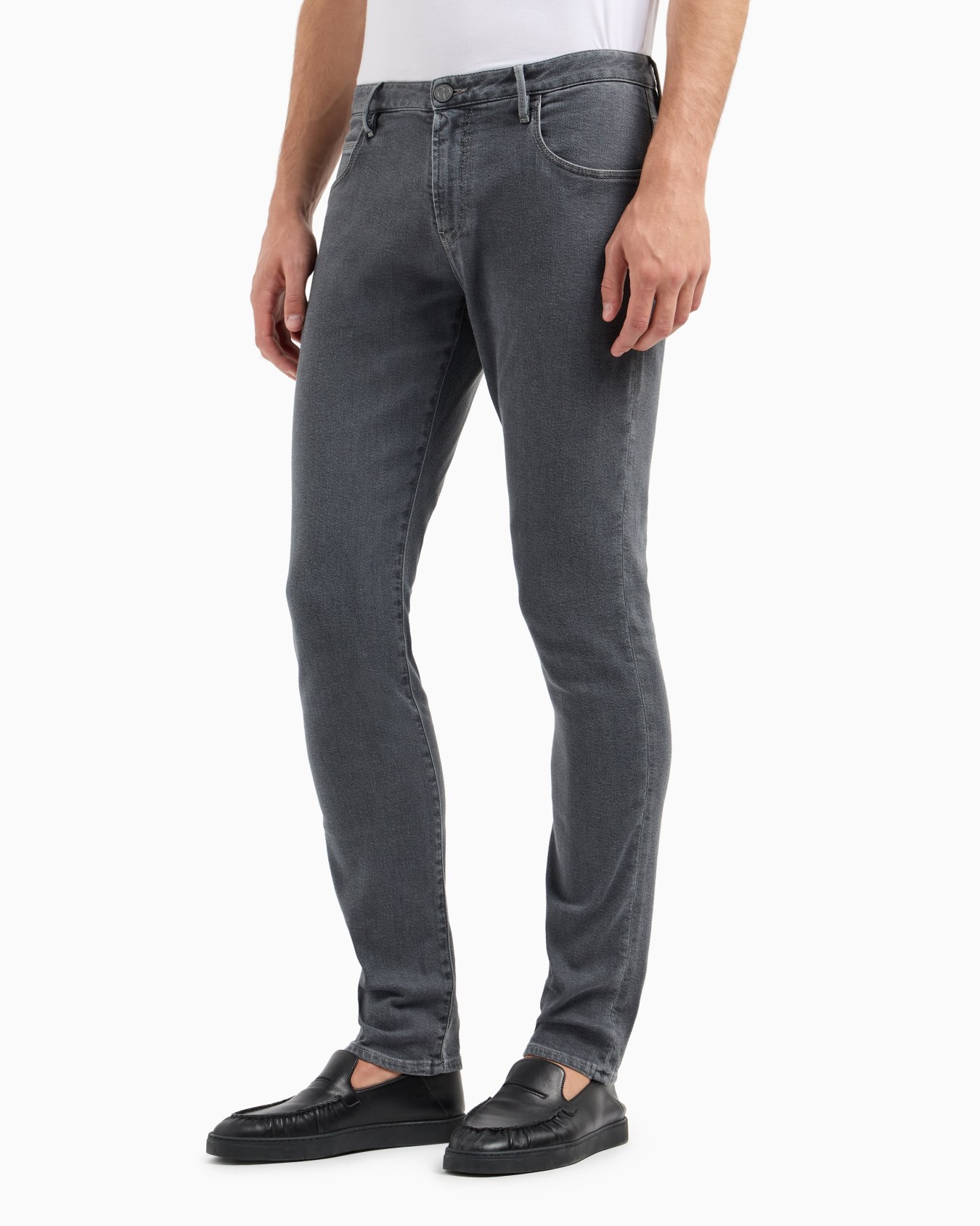 Five-pocket, slim-fit, stretch cotton-denim trousers Slide 3
