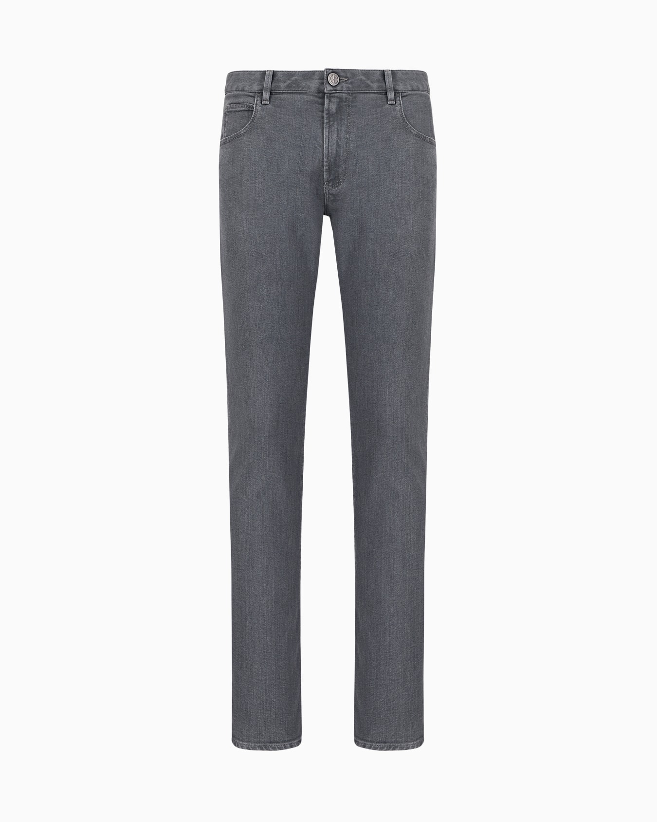 Five-pocket, slim-fit, stretch cotton-denim trousers Slide 0