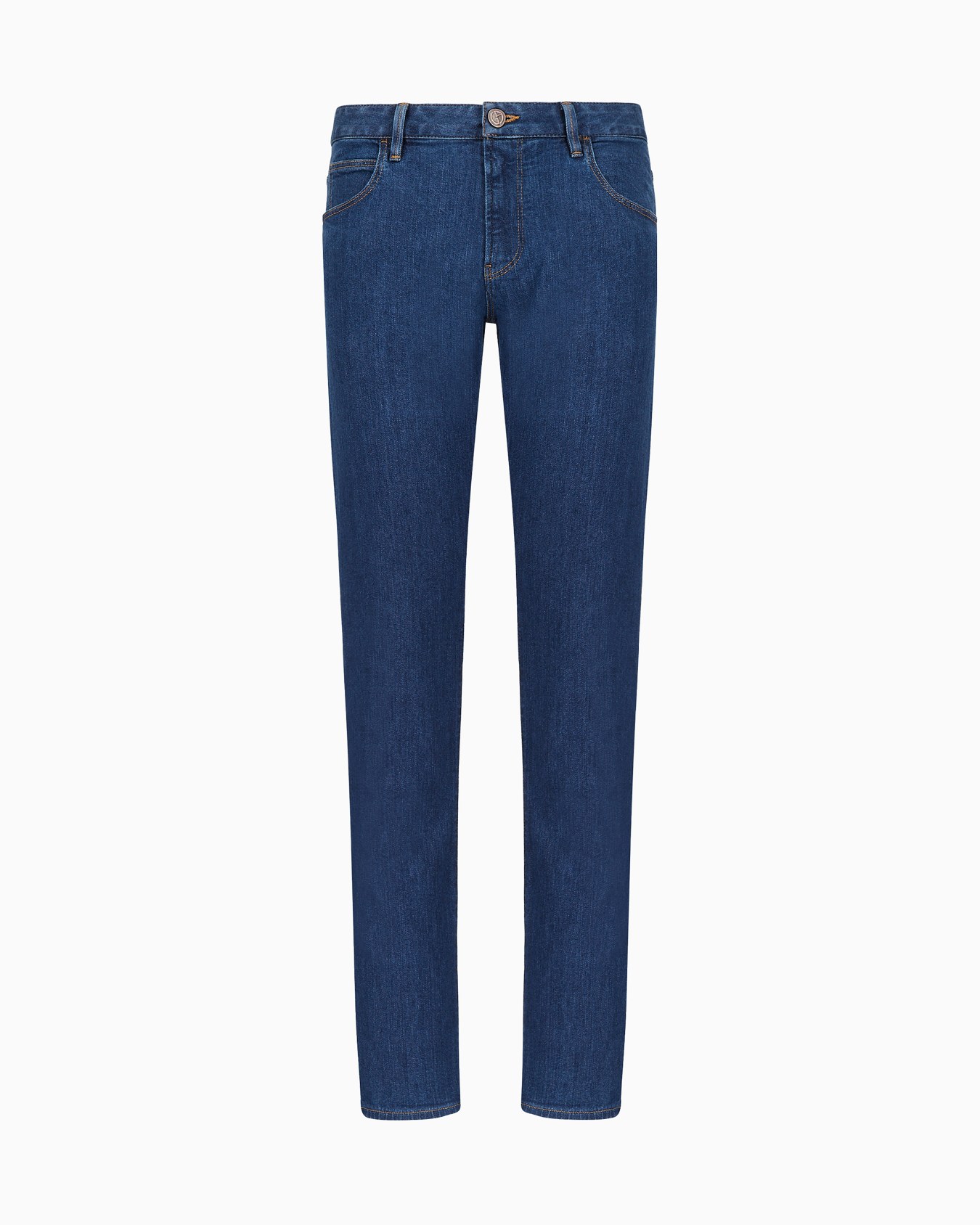 Five-pocket, slim-fit, stretch cotton-denim trousers Slide 0