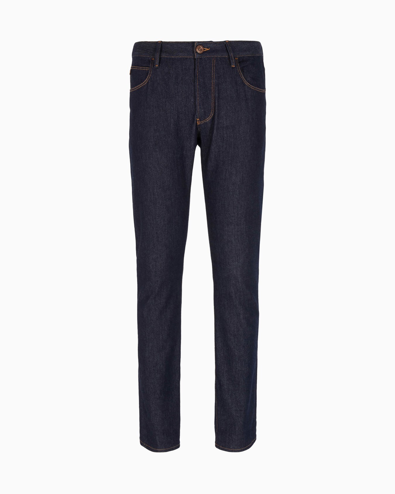 Five-pocket, slim-fit, stretch cotton-denim trousers Slide 0