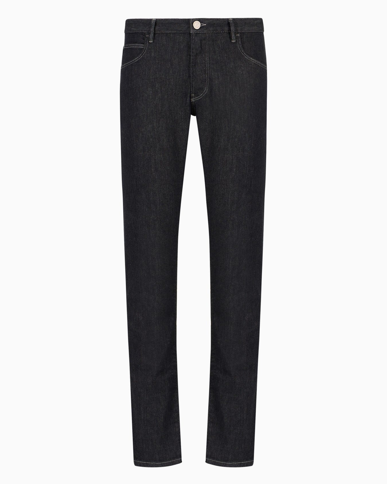 Five-pocket, slim-fit, stretch cotton-denim trousers Slide 0
