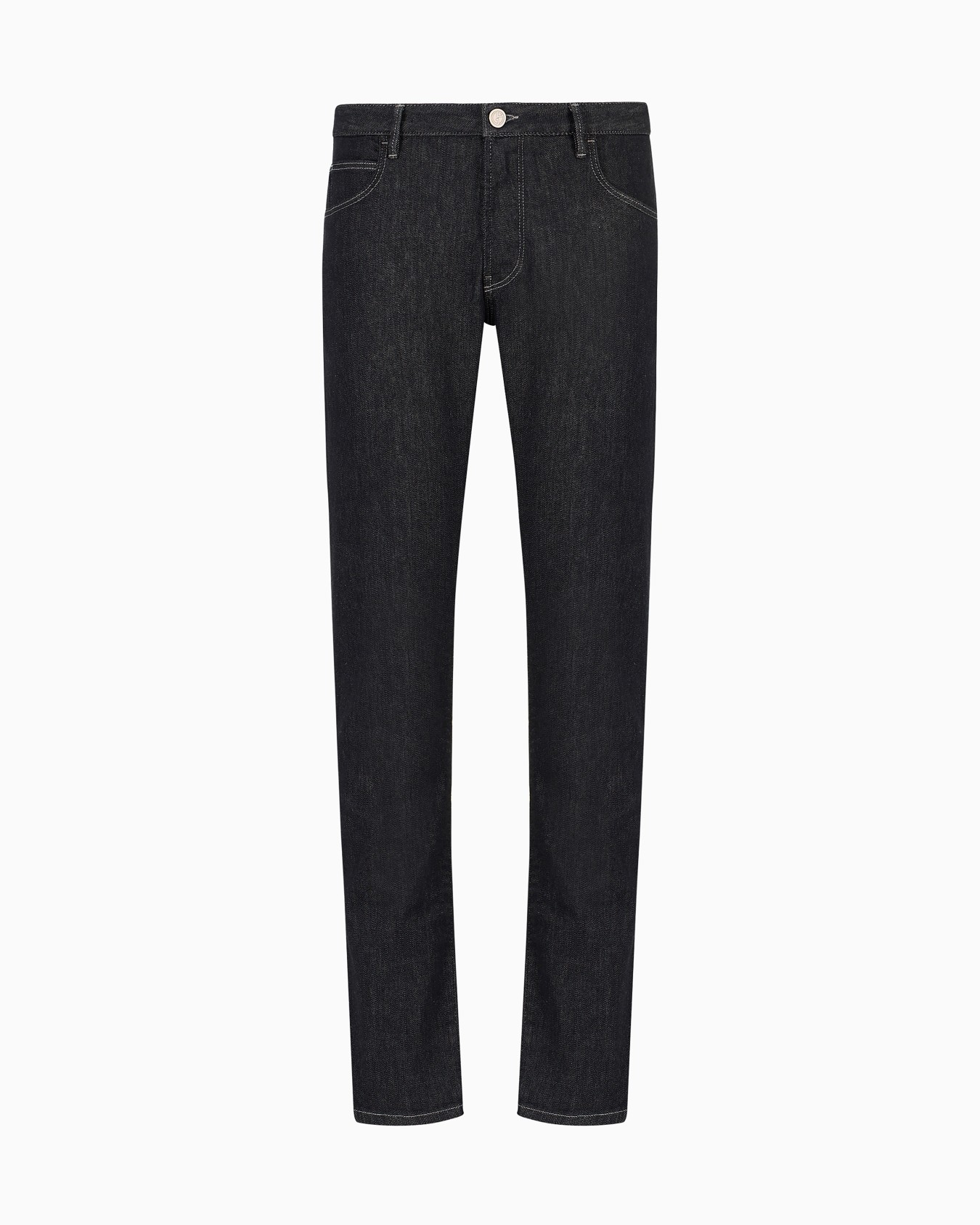 Pantalone 5 tasche slim fit in denim di cotone stretch Slide 0