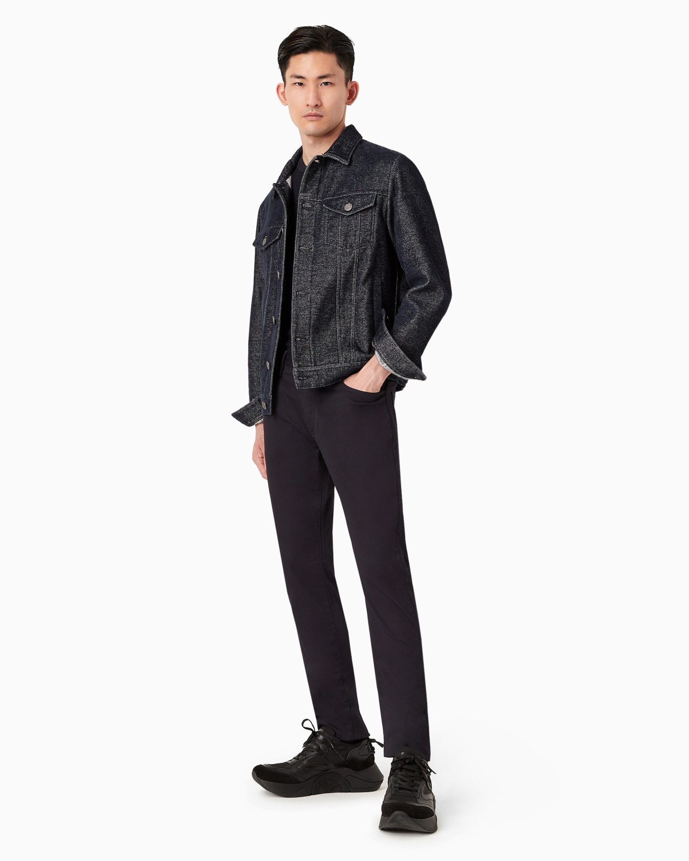 Stretch-cotton, five-pocket trousers Slide 3