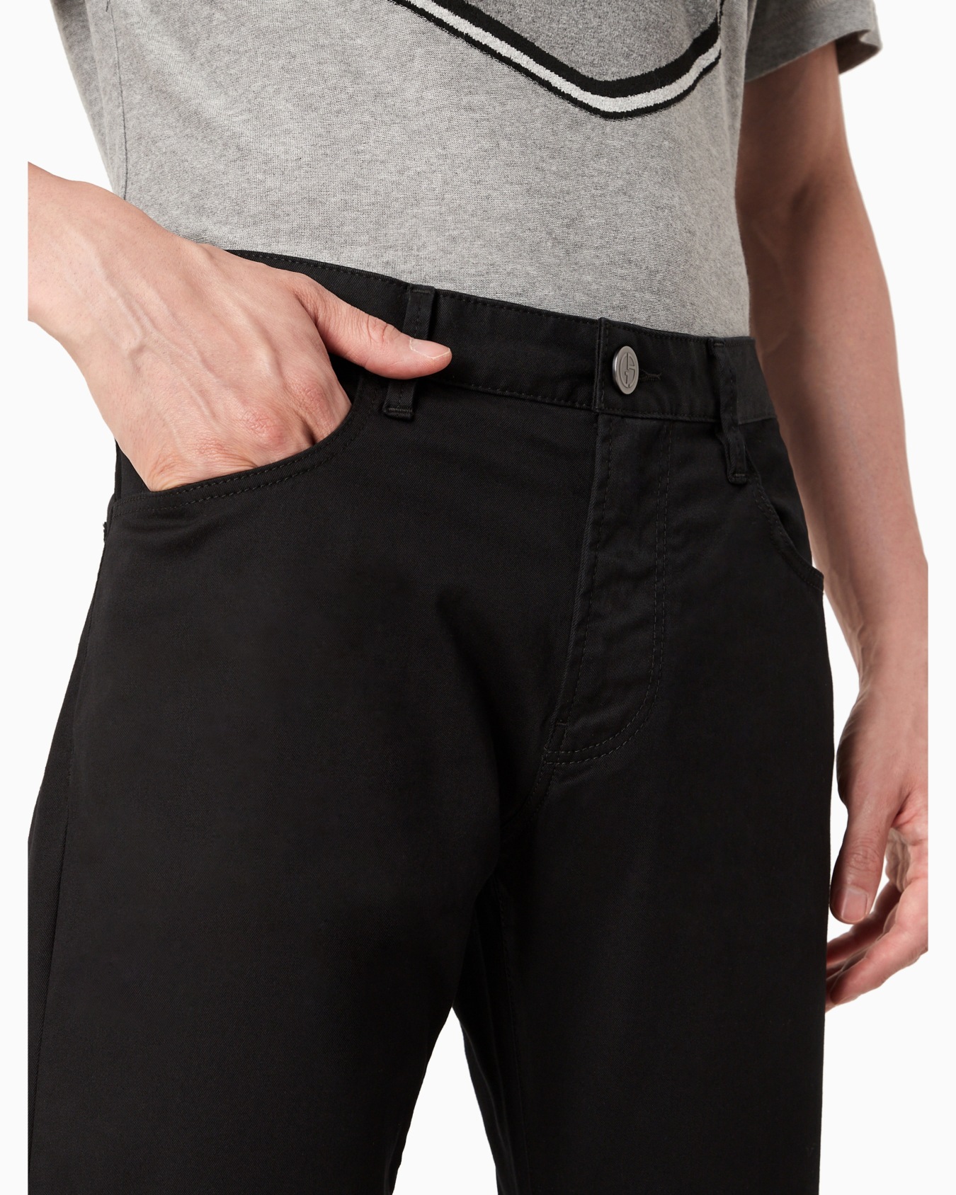 Stretch-cotton, five-pocket trousers Slide 4