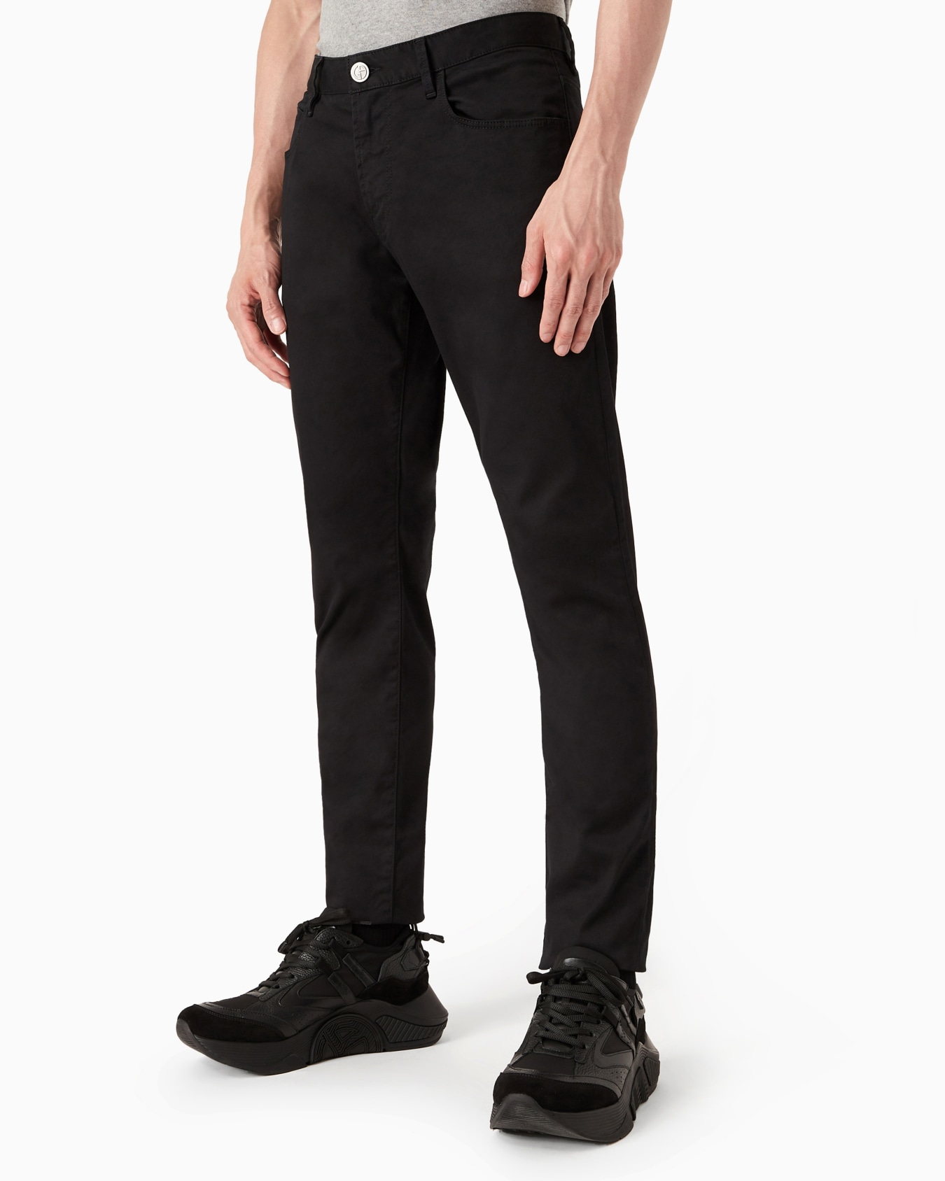 Stretch-cotton, five-pocket trousers Slide 1