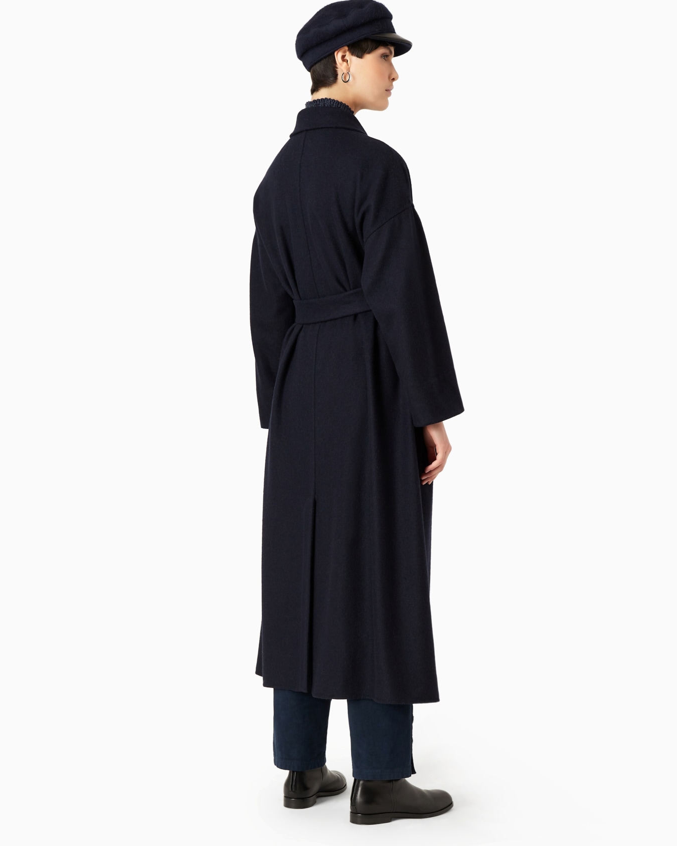 Two-toned, double-faced cashmere long coat Slide 2