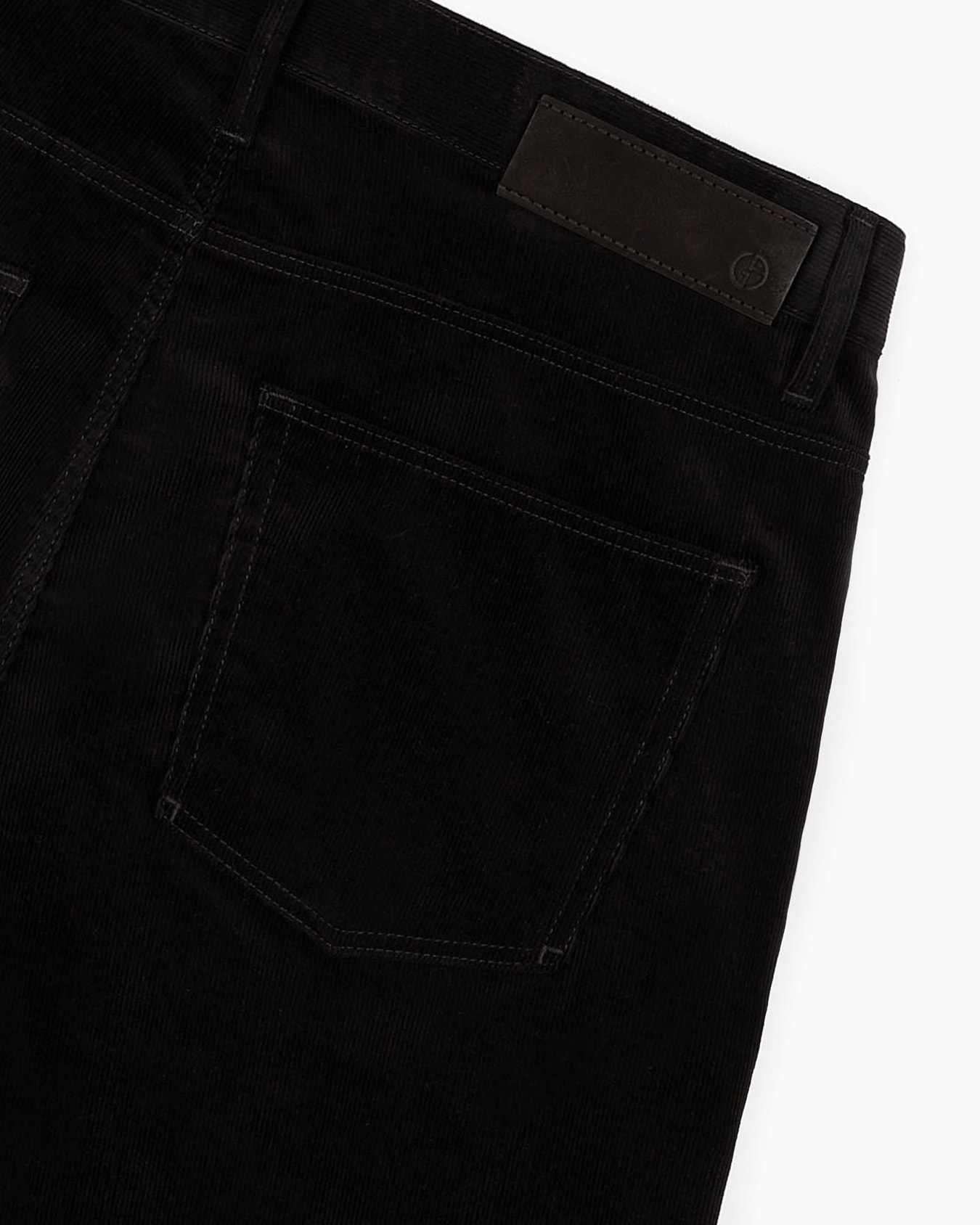 Regular-fit, five-pocket trousers in ribbed cotton and cashmere Slide 5