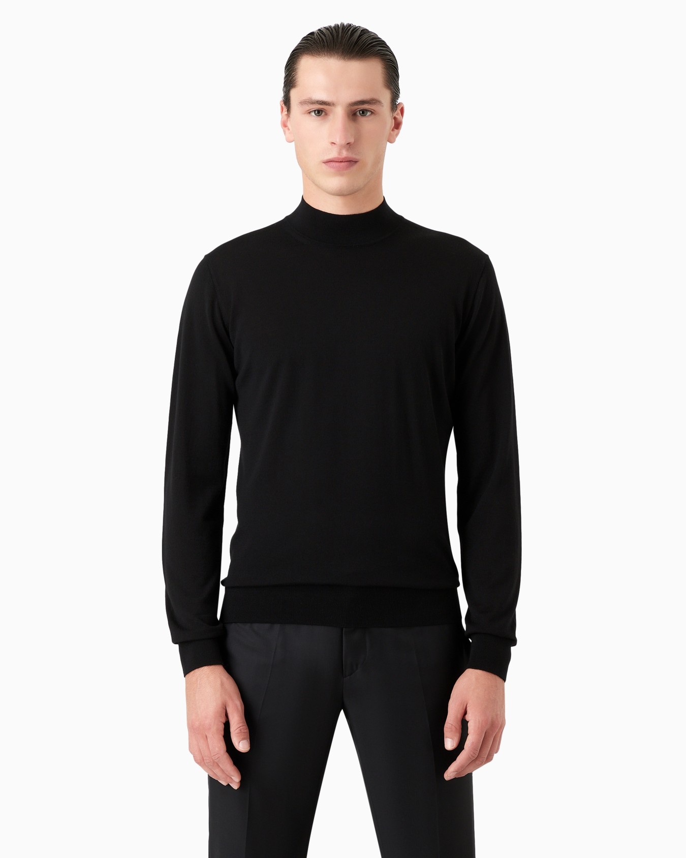 Virgin-wool mock-neck jumper Slide 1