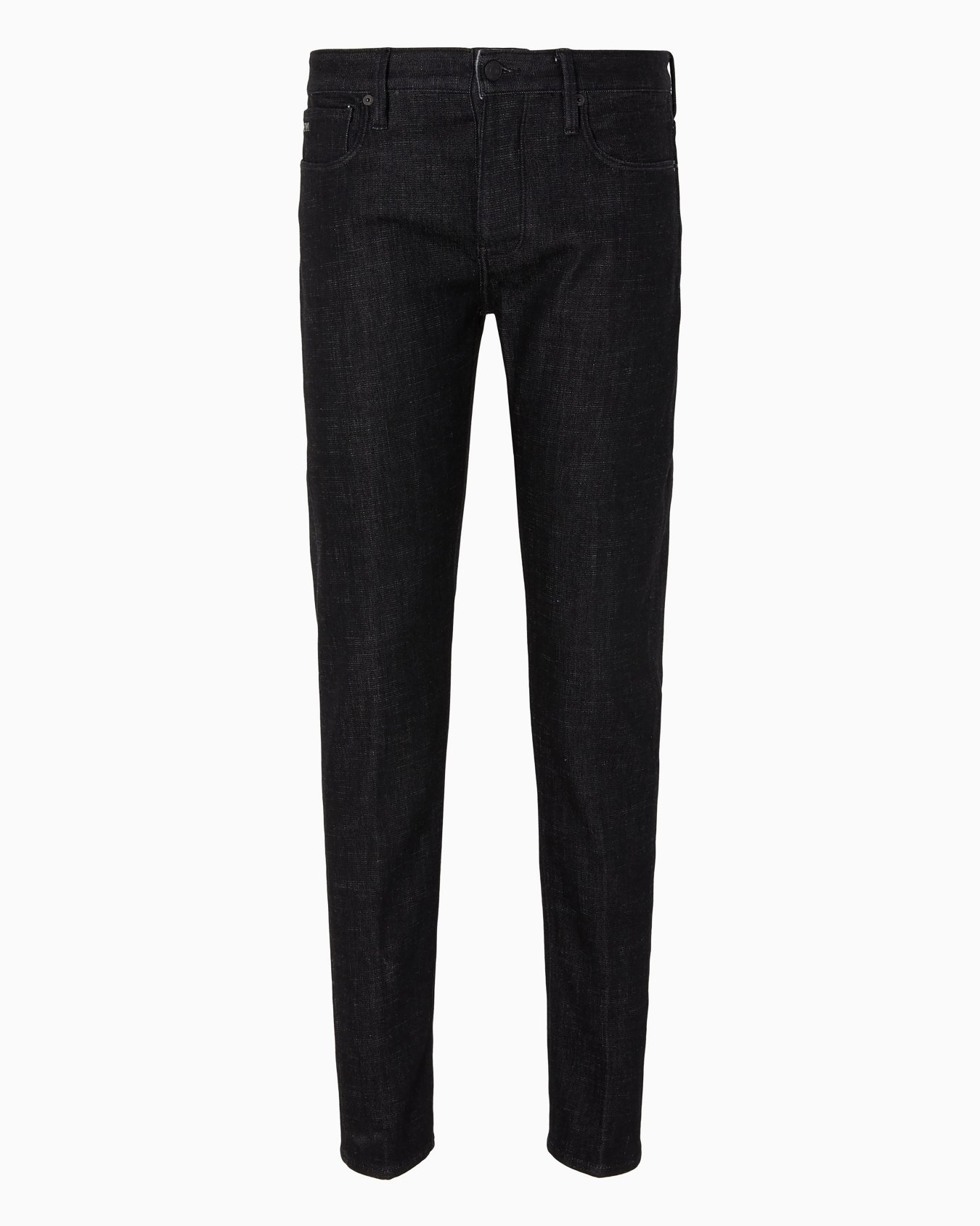 J75 slim-fit jeans in marble-wash, jersey fleece-feel stretch denim Slide 0
