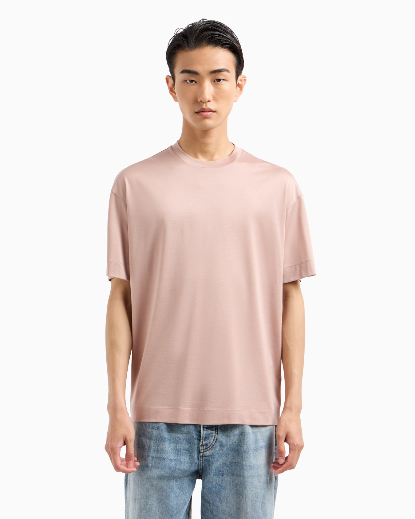 Loose-fit T-shirt in an ASV Lyocell-blend jersey Slide 1