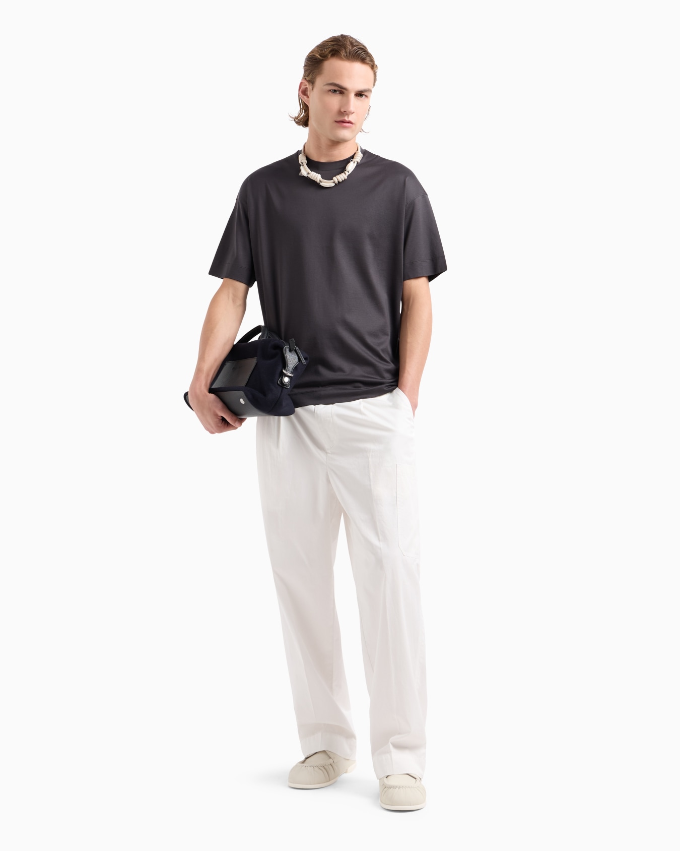 Loose-fit T-shirt in an ASV Lyocell-blend jersey Slide 3