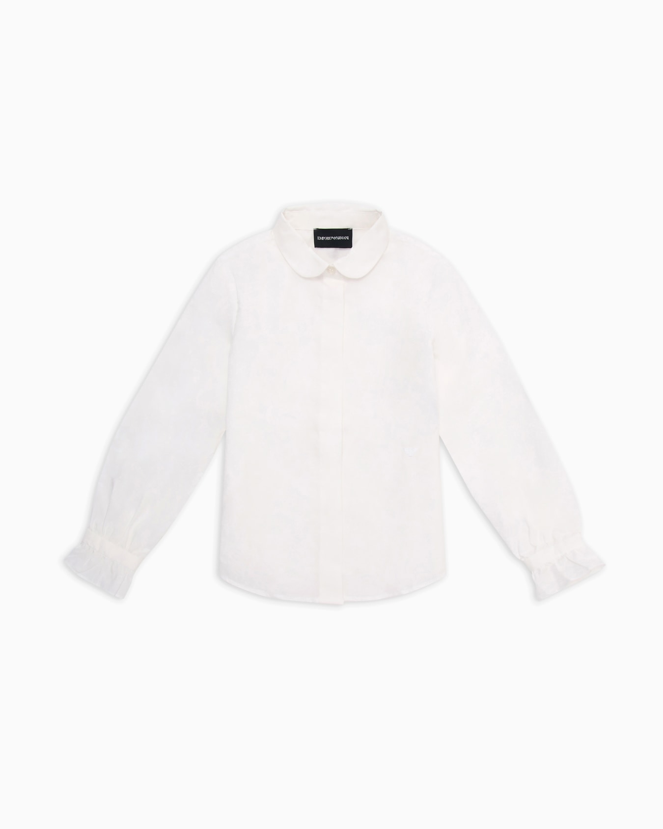 Camisa de cuello claudine de popelina Diapositiva 0