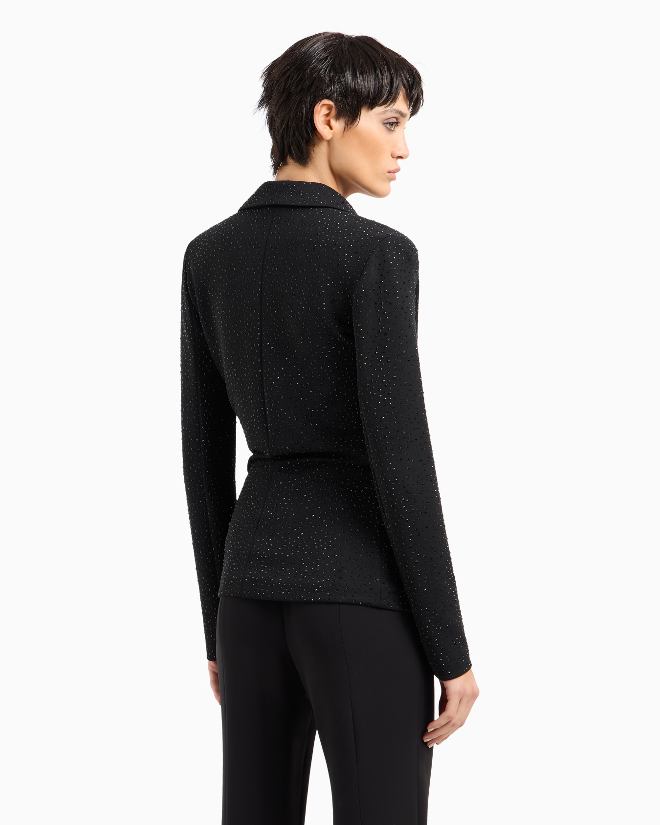 ASV viscose single-breasted jacket with all-over embroidery Slide 2